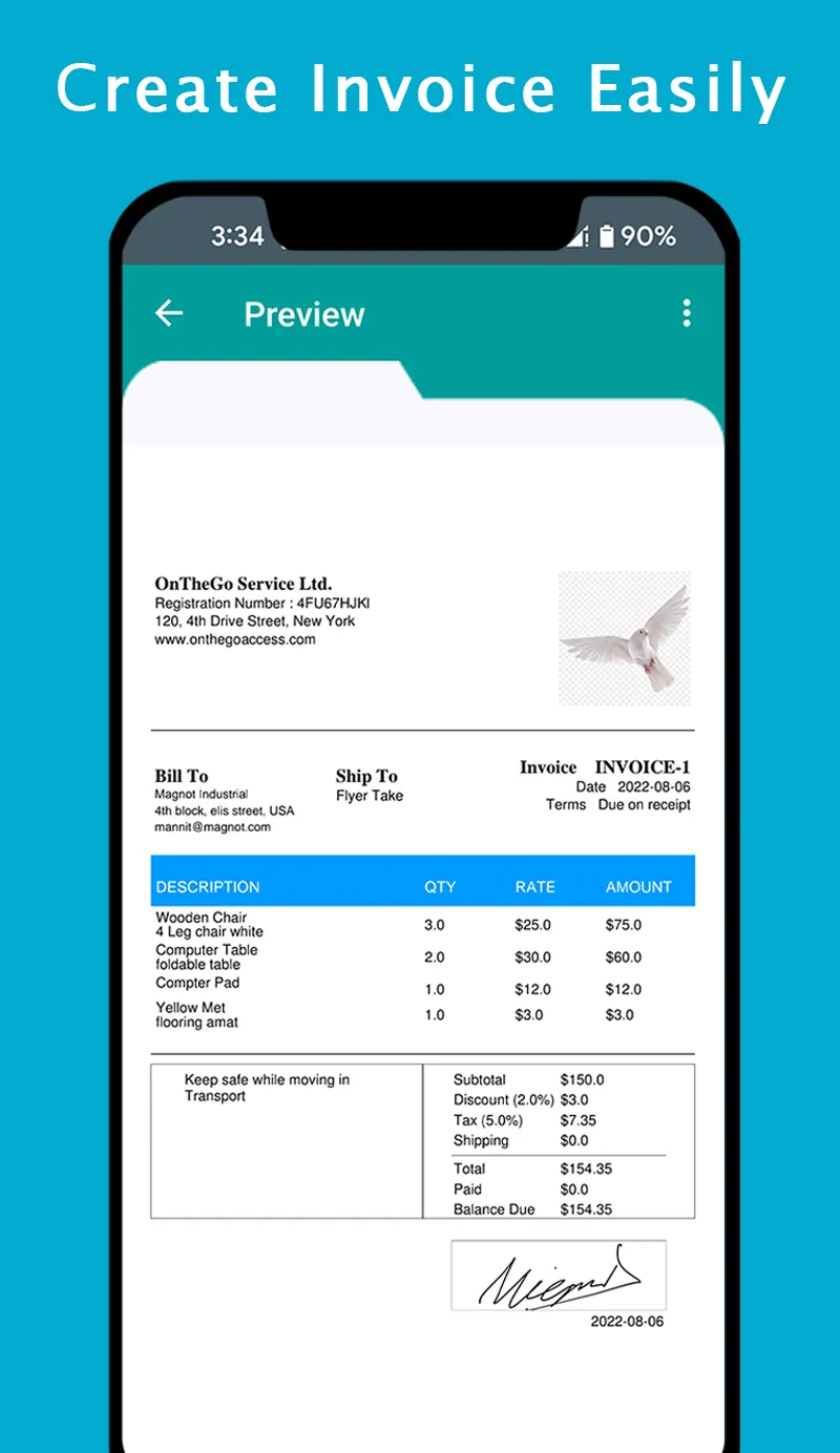 OnTheGo - Invoice Maker | Indus Appstore | Screenshot