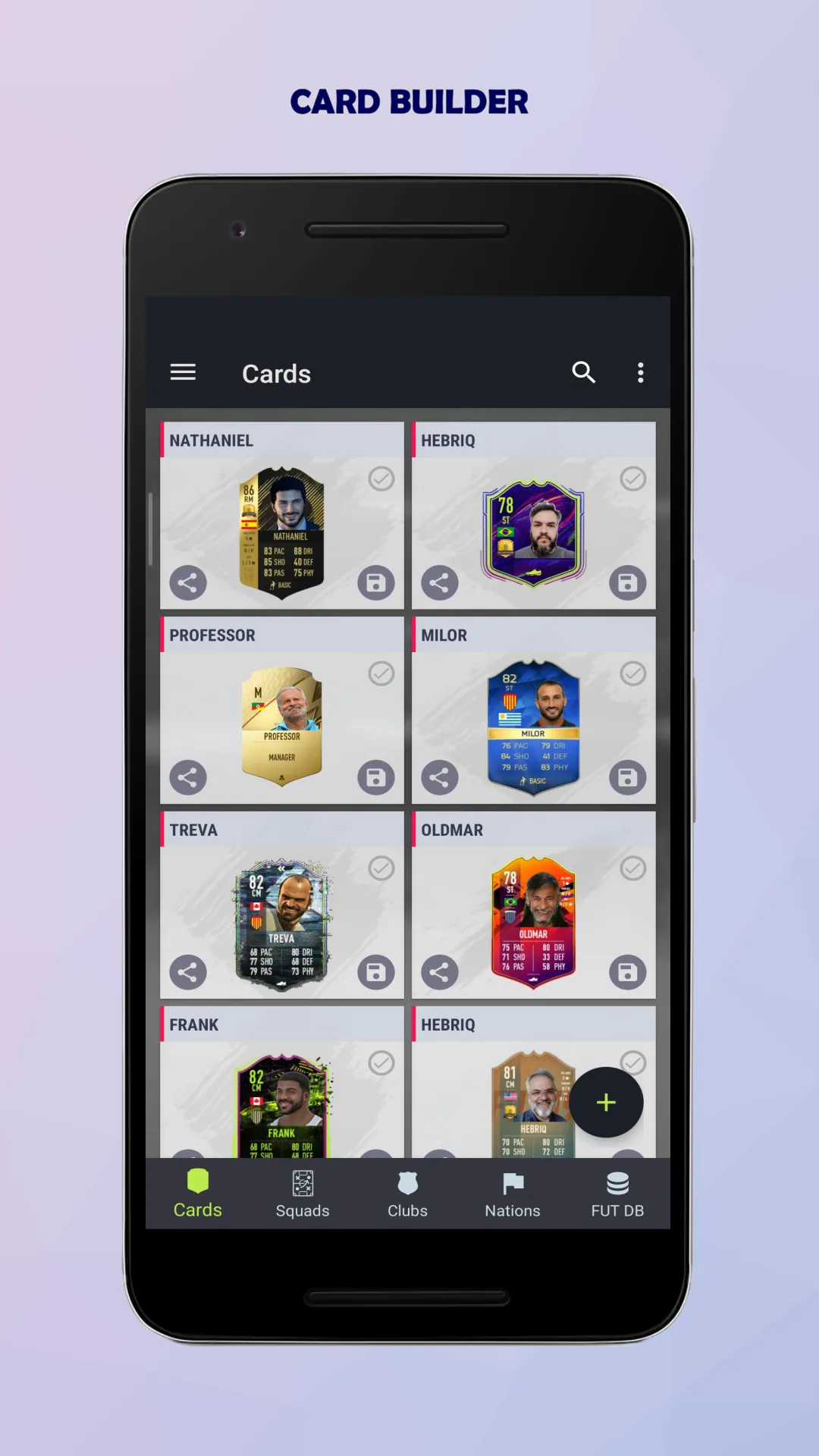 Fut Card Builder 24 | Indus Appstore | Screenshot