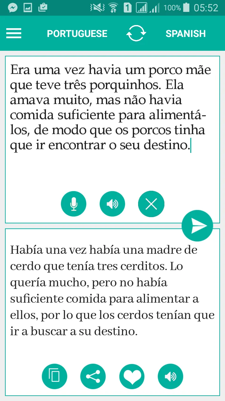 Portuguese Spanish Translator | Indus Appstore | Screenshot