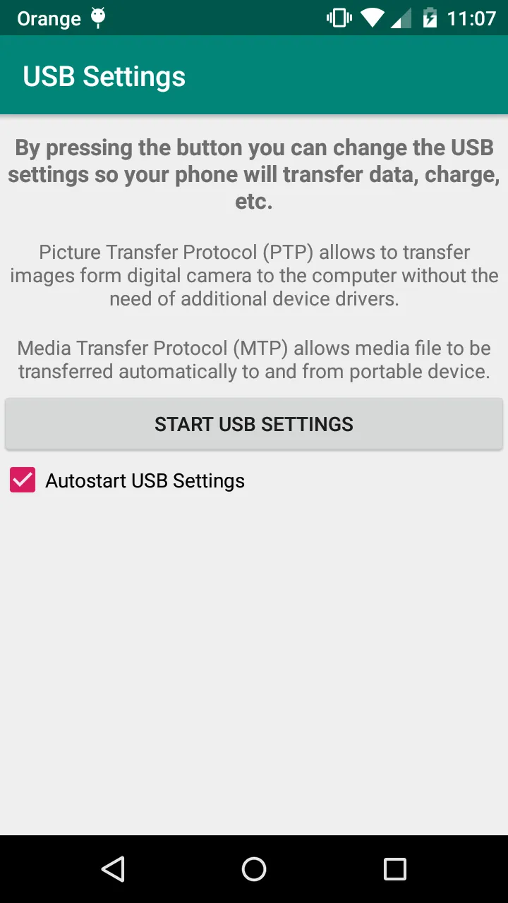 USB Settings | Indus Appstore | Screenshot