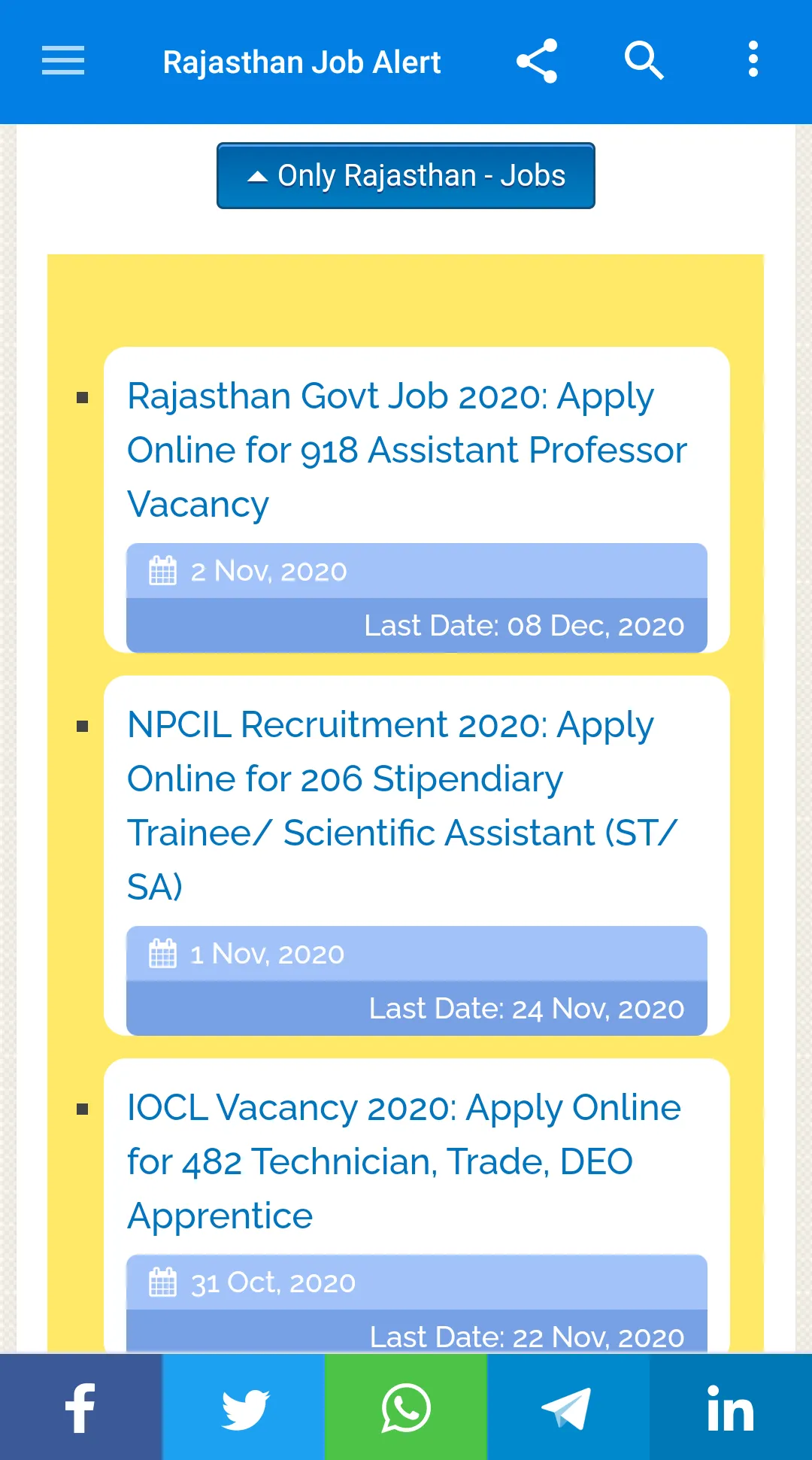 Rajasthan Job Alert | Indus Appstore | Screenshot