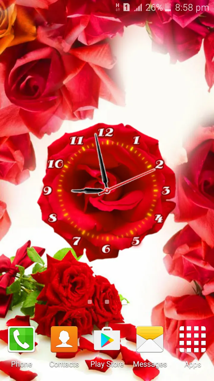 Rose Flower Clock | Indus Appstore | Screenshot