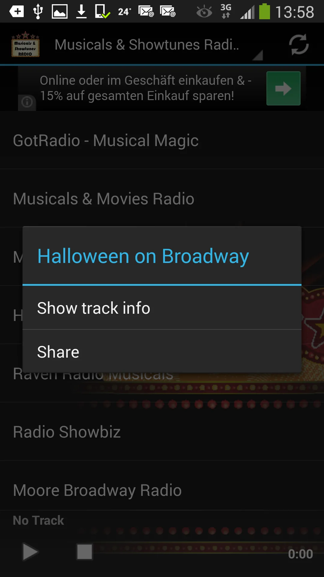 Musicals & Showtunes Radios | Indus Appstore | Screenshot