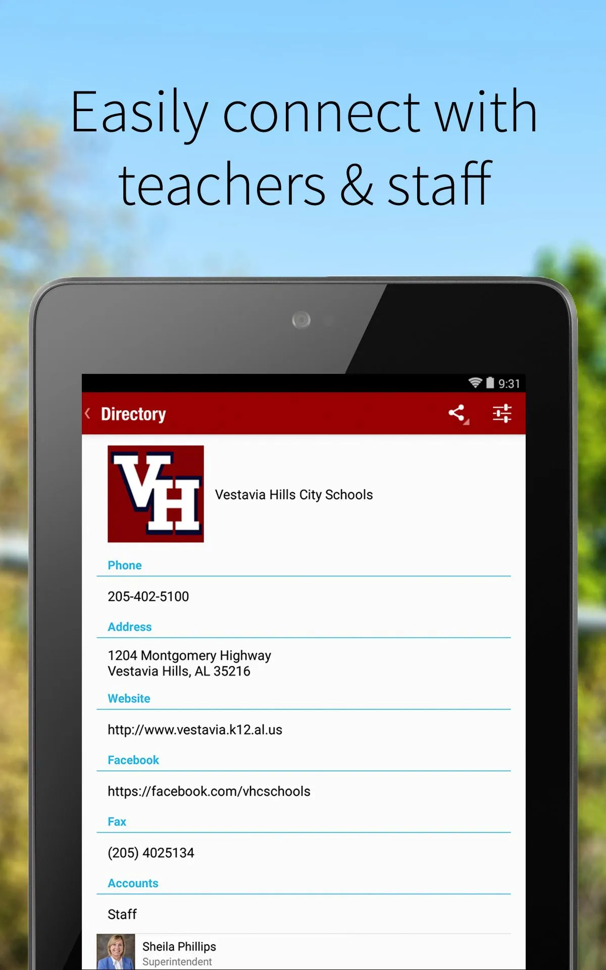 Vestavia Hills City Schools | Indus Appstore | Screenshot