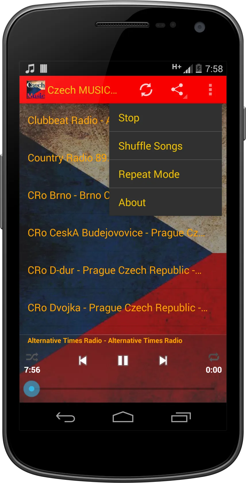 Czech MUSIC Radio | Indus Appstore | Screenshot