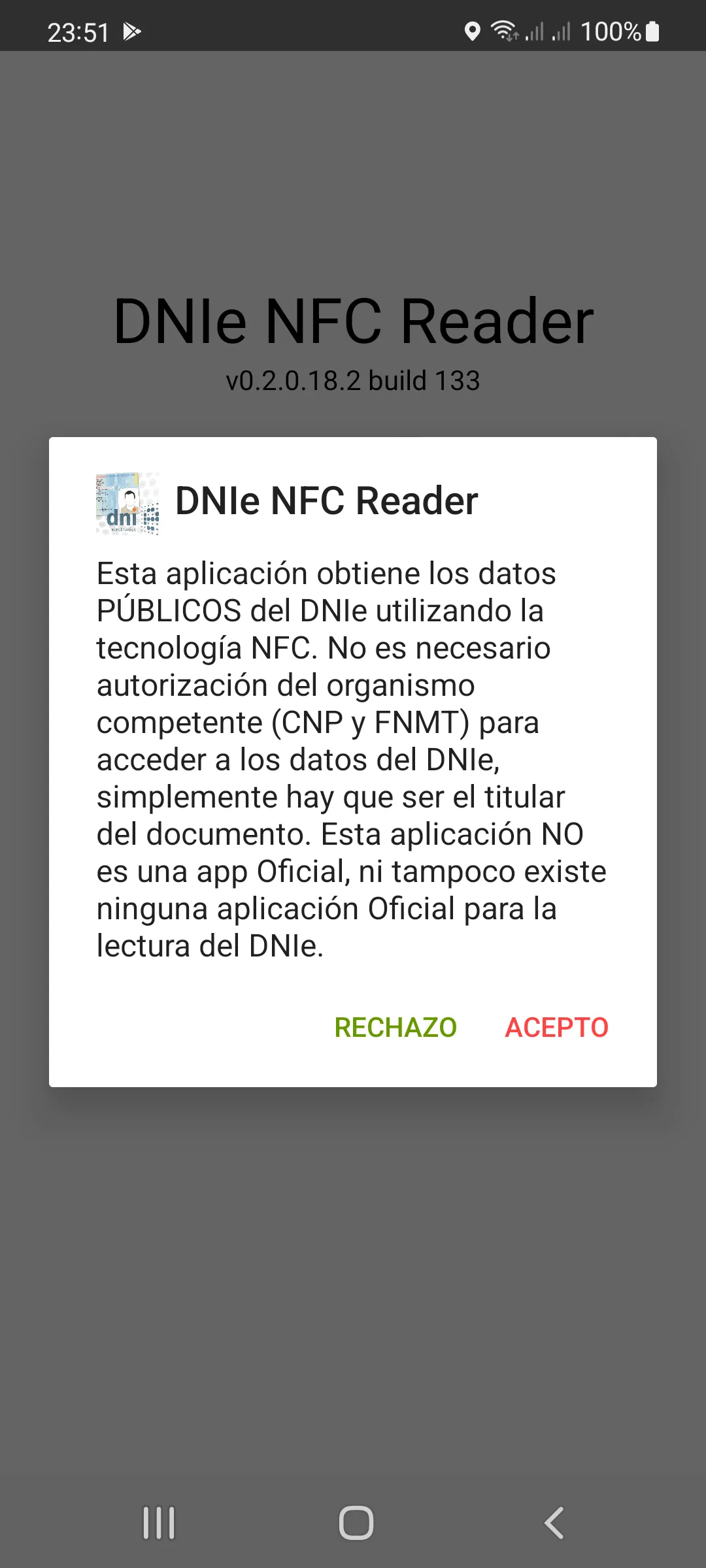 DNIe NFC Reader | Indus Appstore | Screenshot