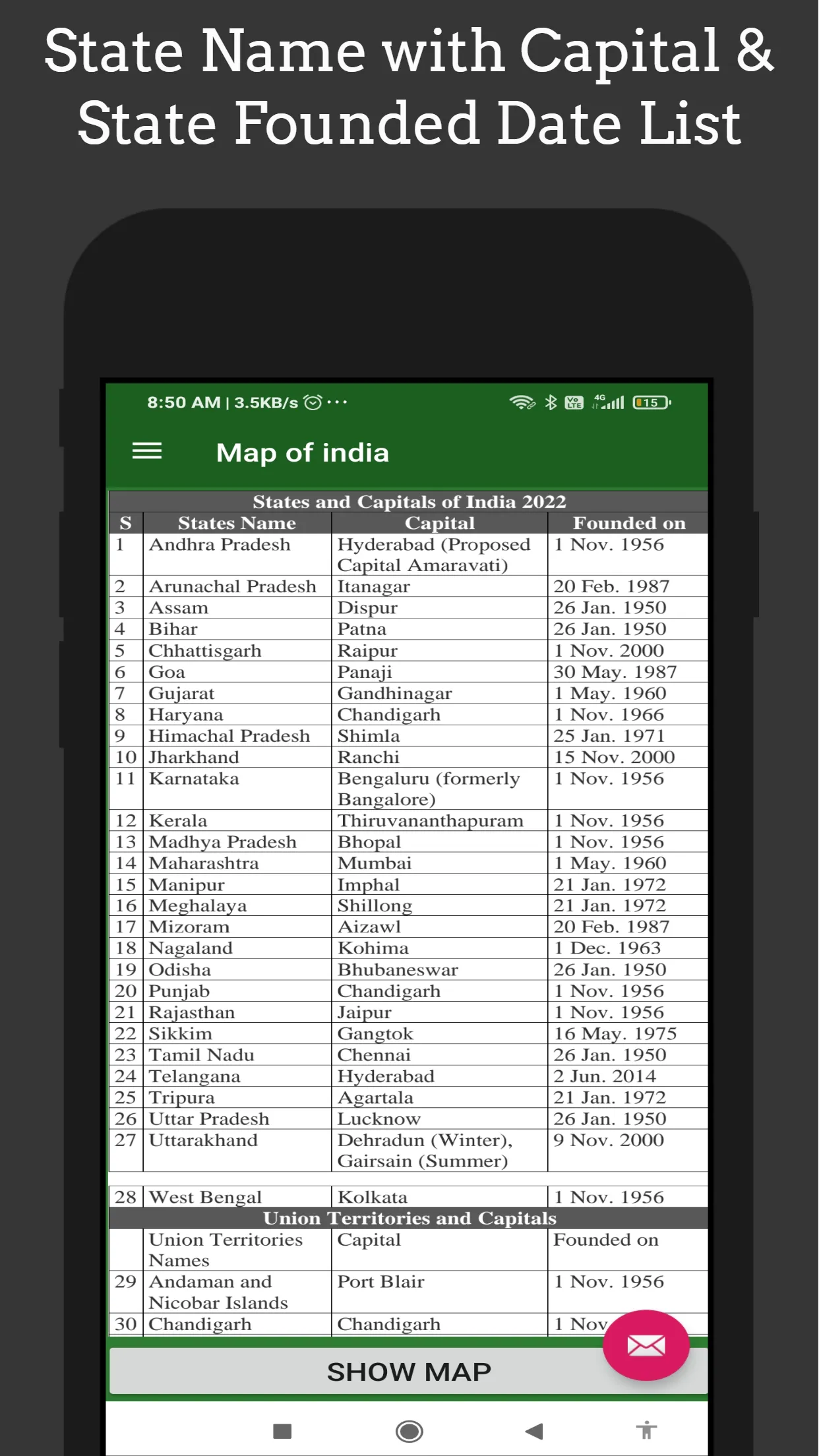 India Political Map offline | Indus Appstore | Screenshot