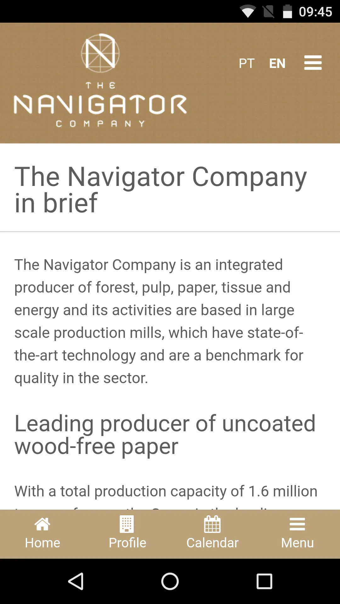 The Navigator Company IR & Med | Indus Appstore | Screenshot