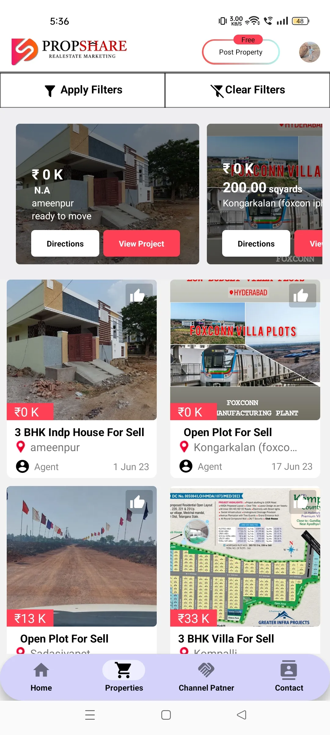 Propshare -Buy,Rent,Sell Flats | Indus Appstore | Screenshot