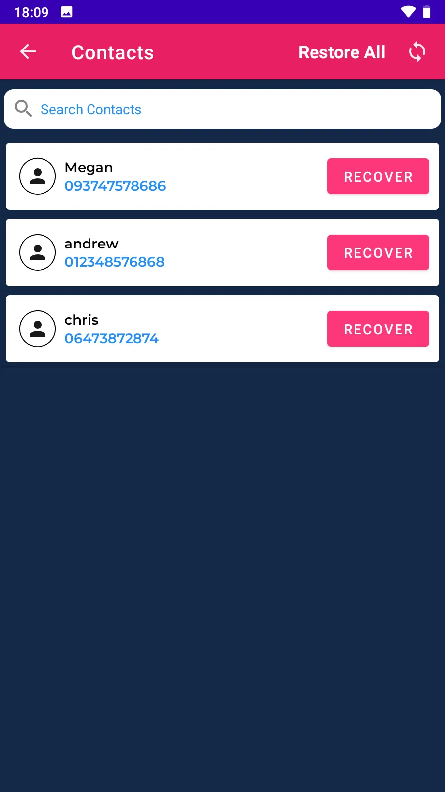 Recover My Contacts Phone | Indus Appstore | Screenshot