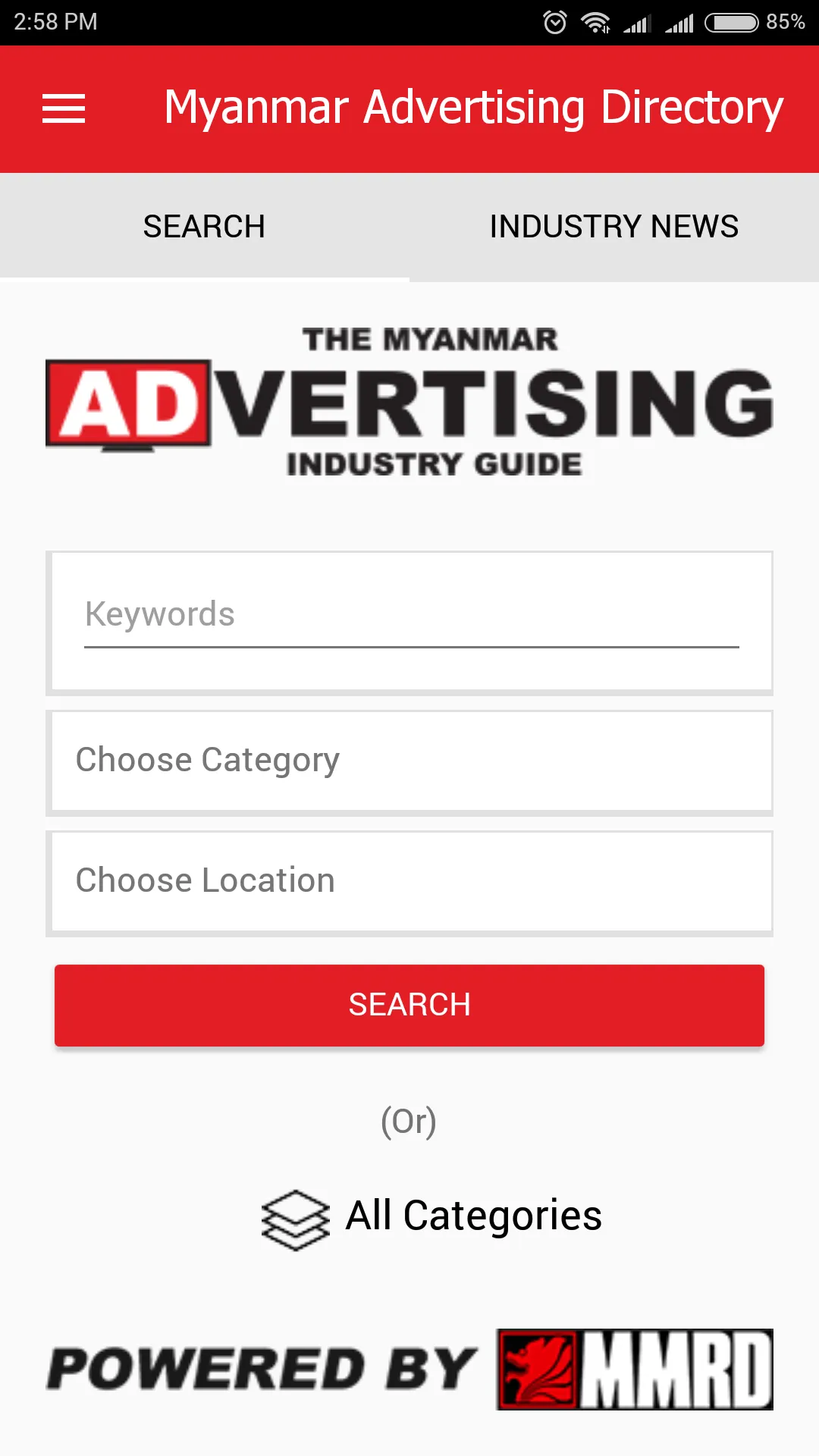 Myanmar Advertising Directory | Indus Appstore | Screenshot