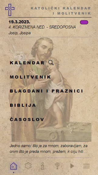 Katolički Kalendar+Molitvenik | Indus Appstore | Screenshot