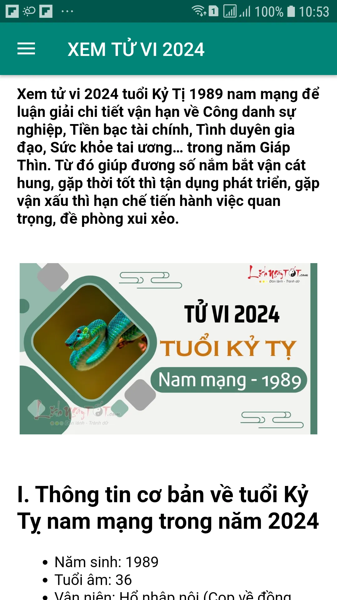 Xem tử vi 2024 năm Giáp Thìn | Indus Appstore | Screenshot