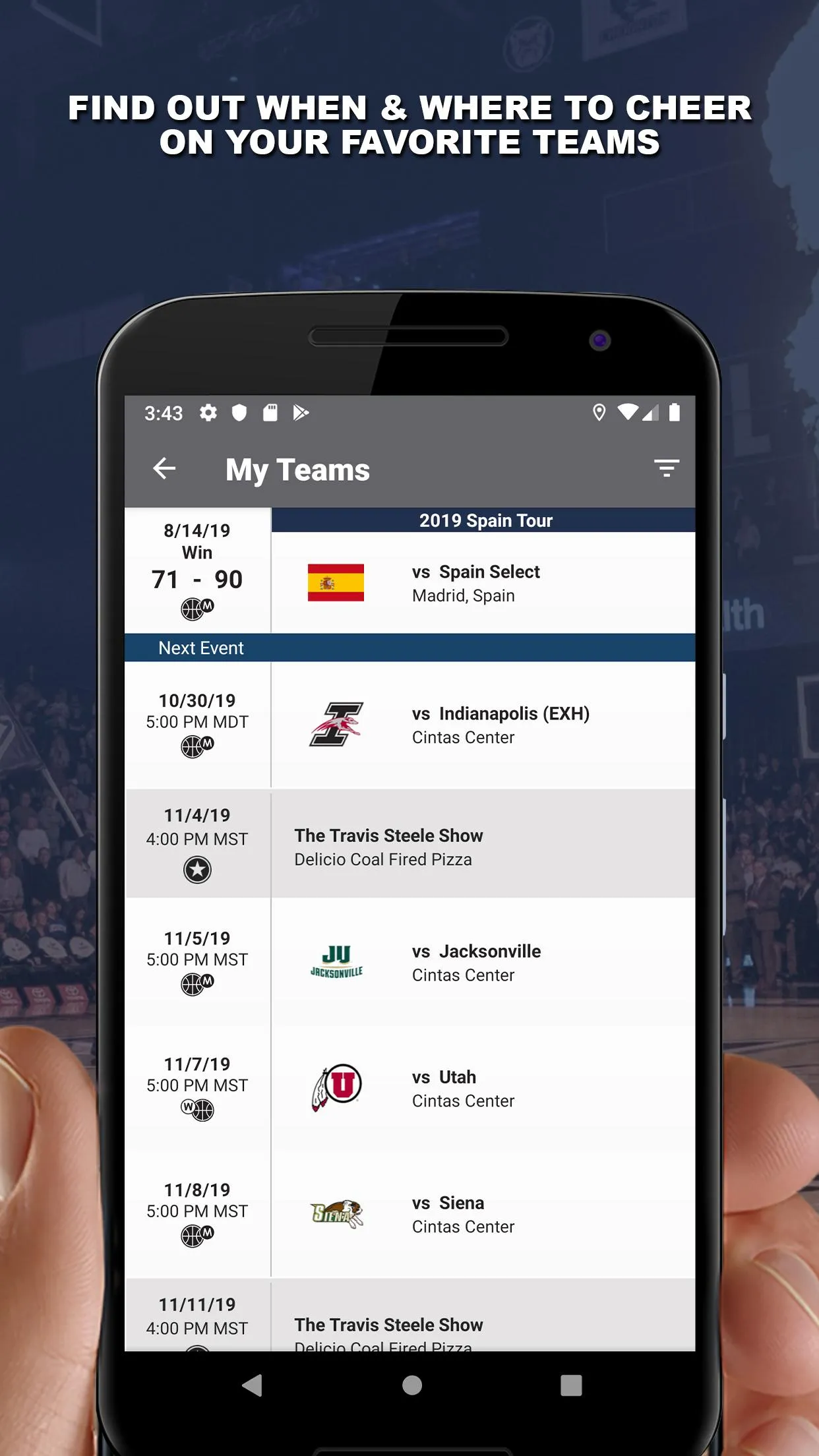 Xavier Musketeers Gameday | Indus Appstore | Screenshot
