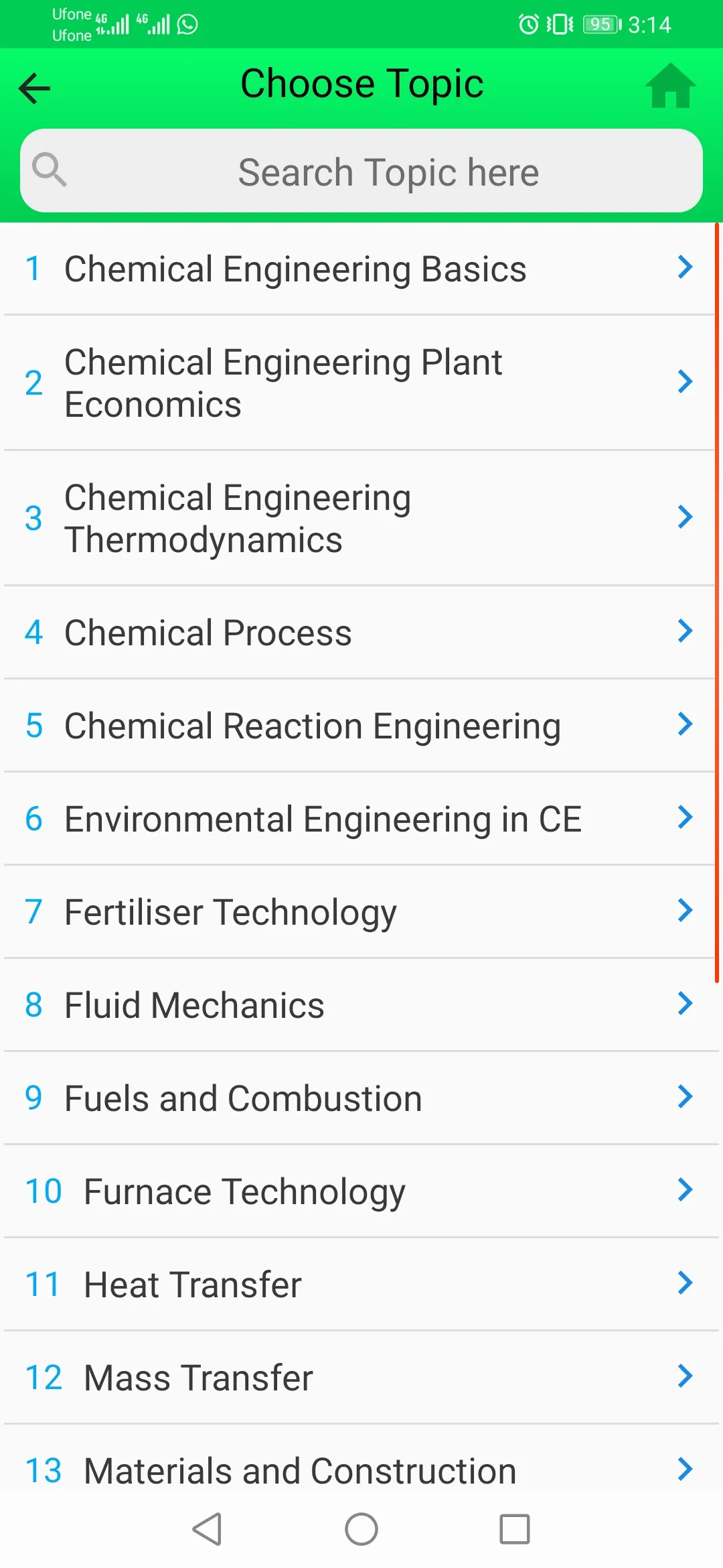 Chemical Engineering MCQs | Indus Appstore | Screenshot