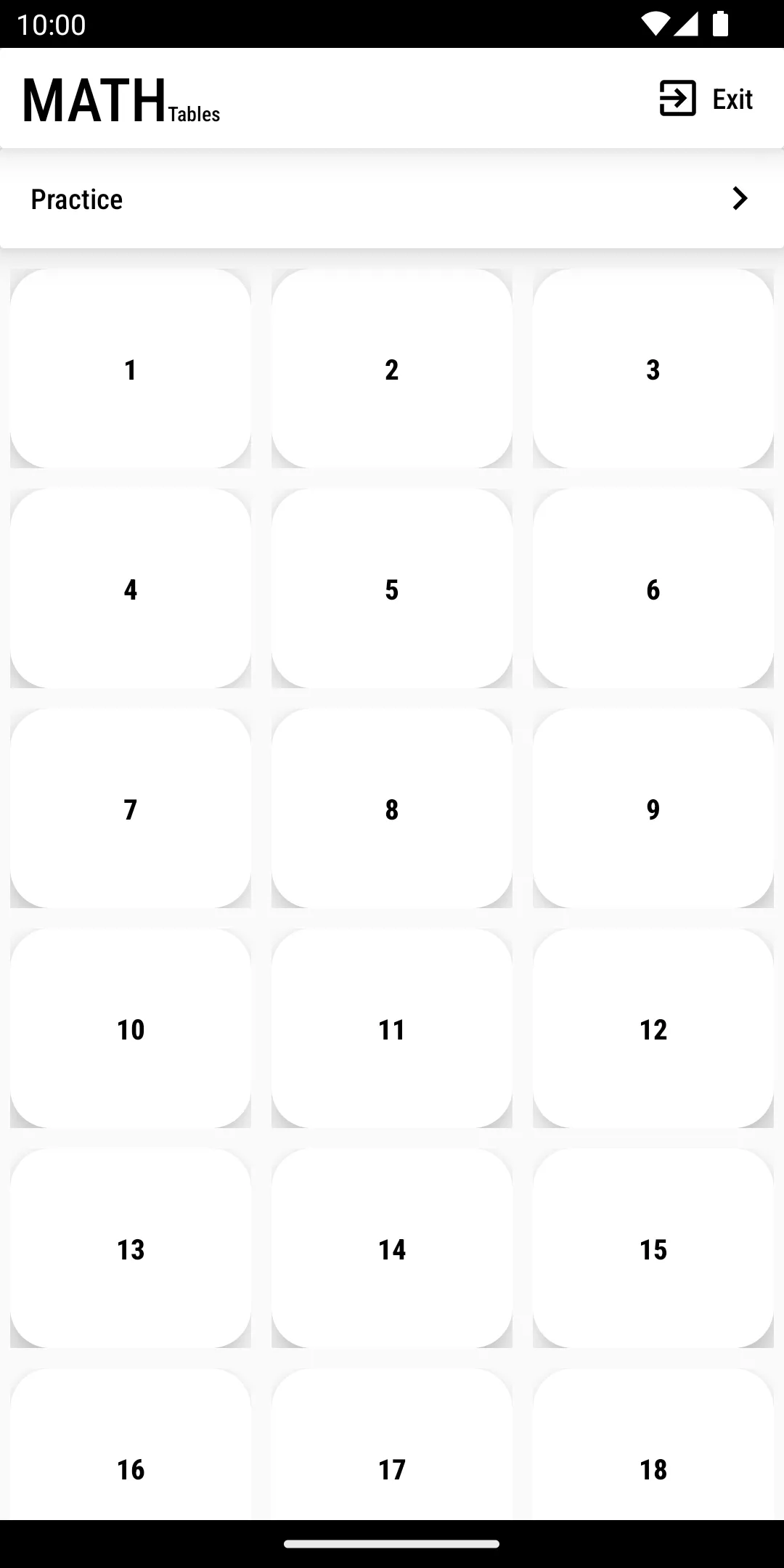 MathTables | Indus Appstore | Screenshot