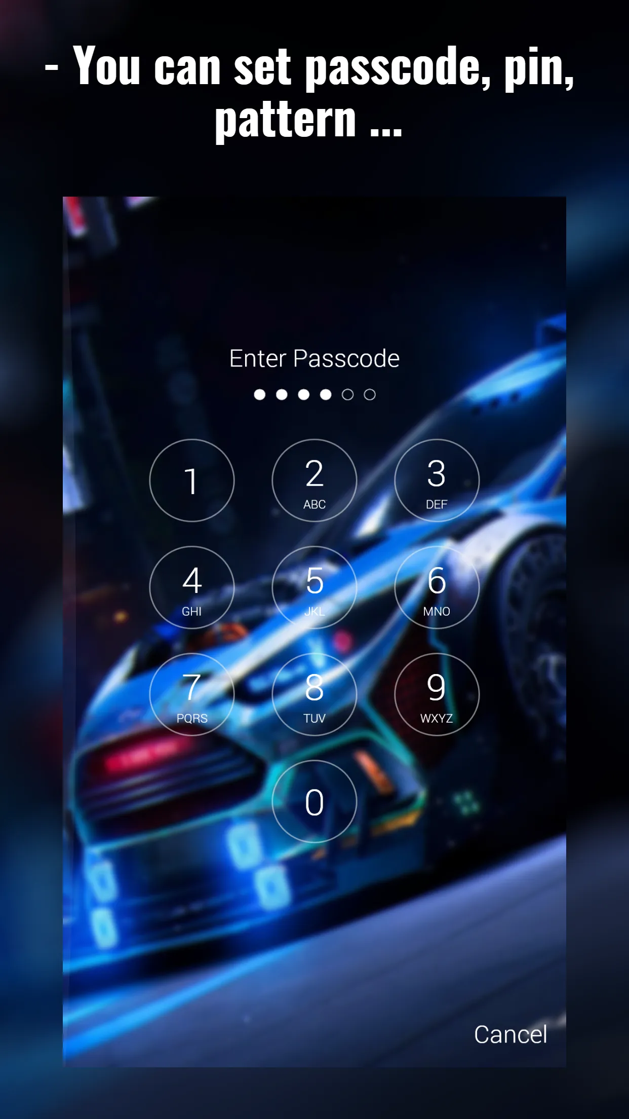 Street Racing Lock Screen | Indus Appstore | Screenshot