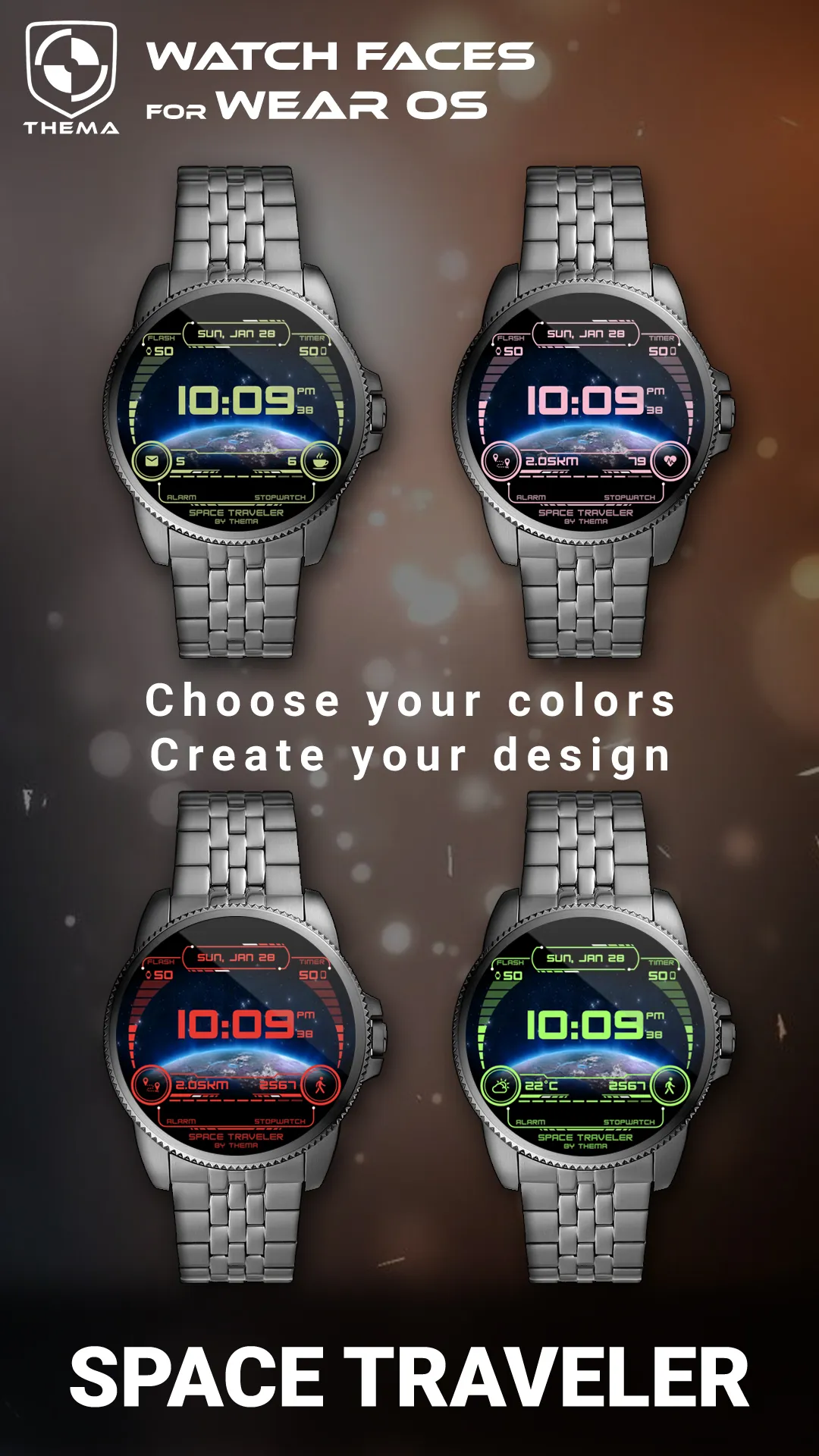 Space Traveler Watch Face | Indus Appstore | Screenshot