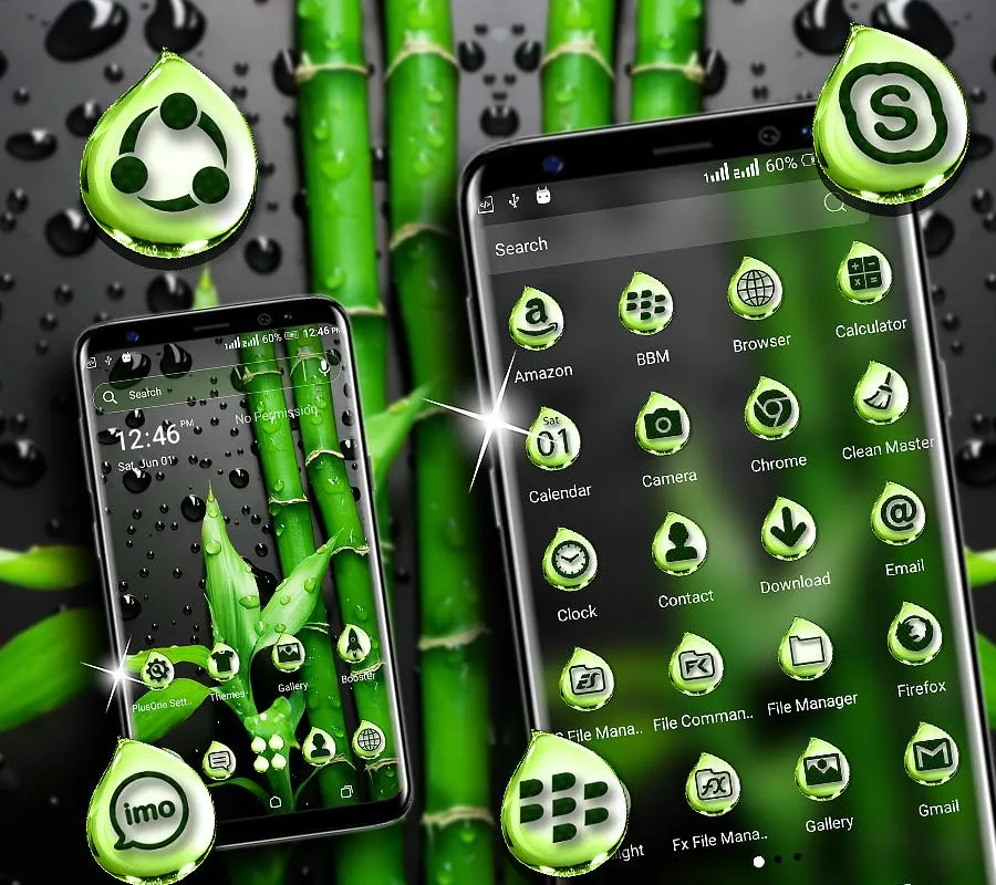 Bamboo Water Drop Theme | Indus Appstore | Screenshot