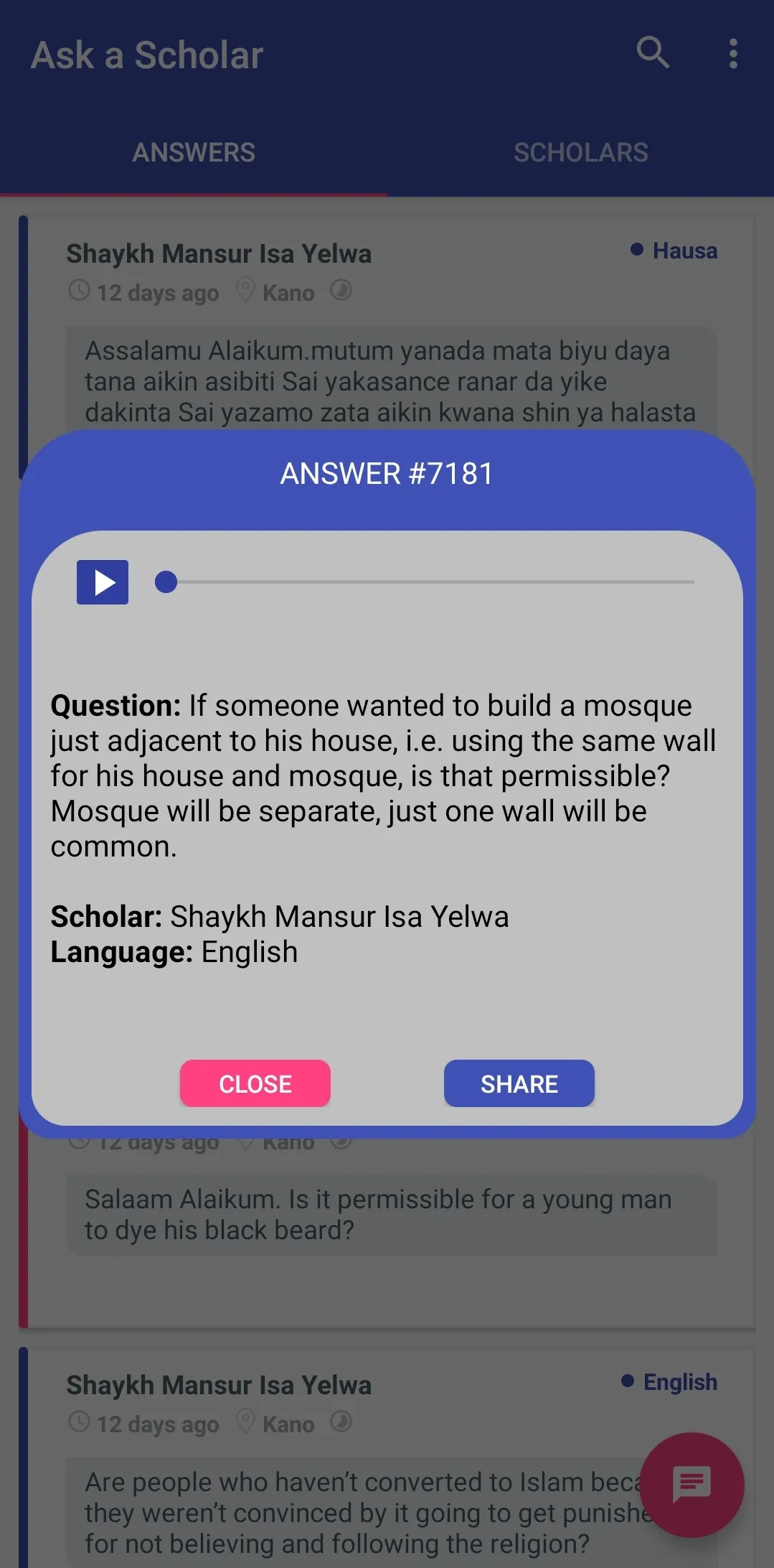 Ask a Scholar | Indus Appstore | Screenshot