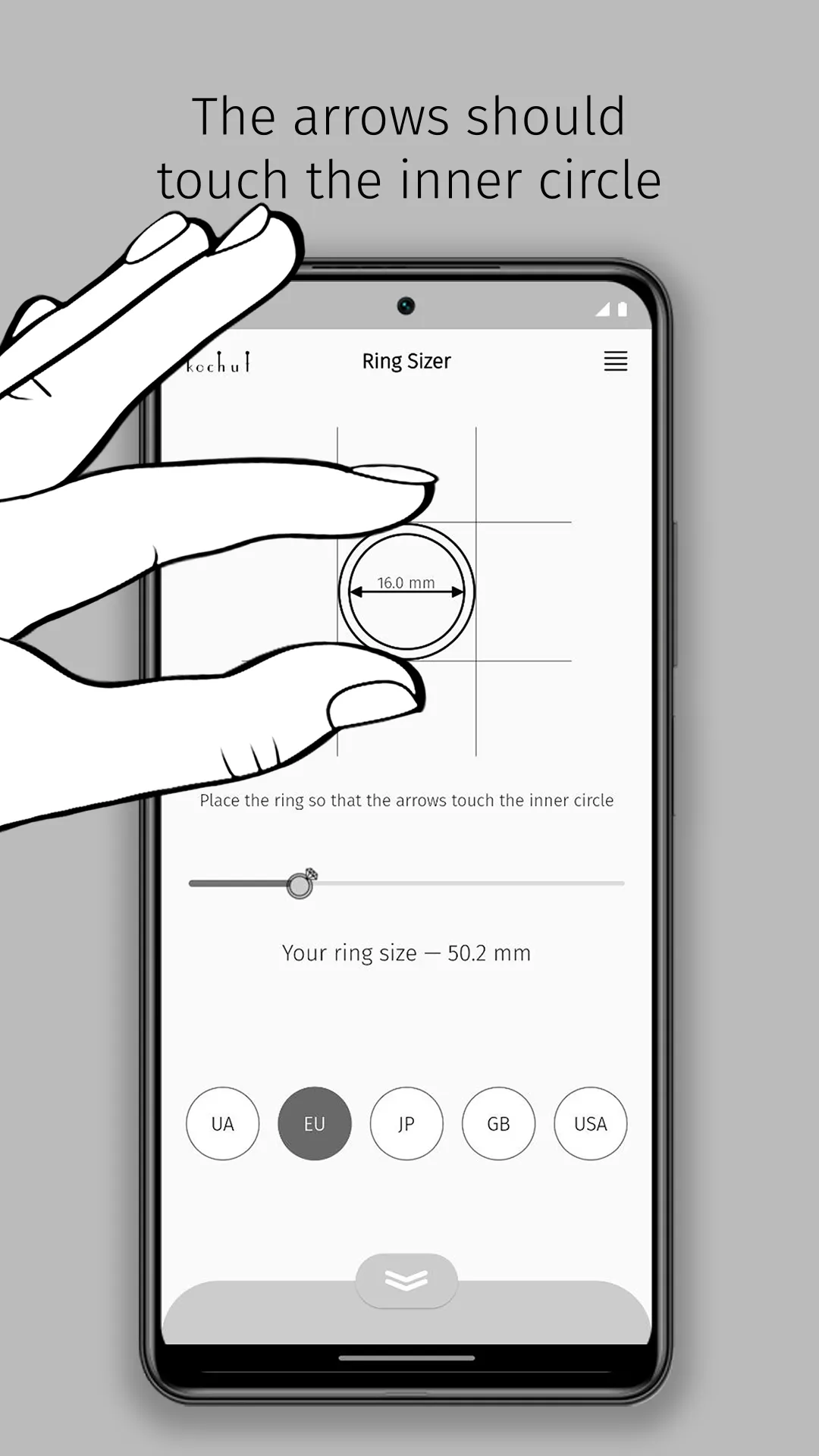 Ring Sizer by Kochut Jewelry | Indus Appstore | Screenshot