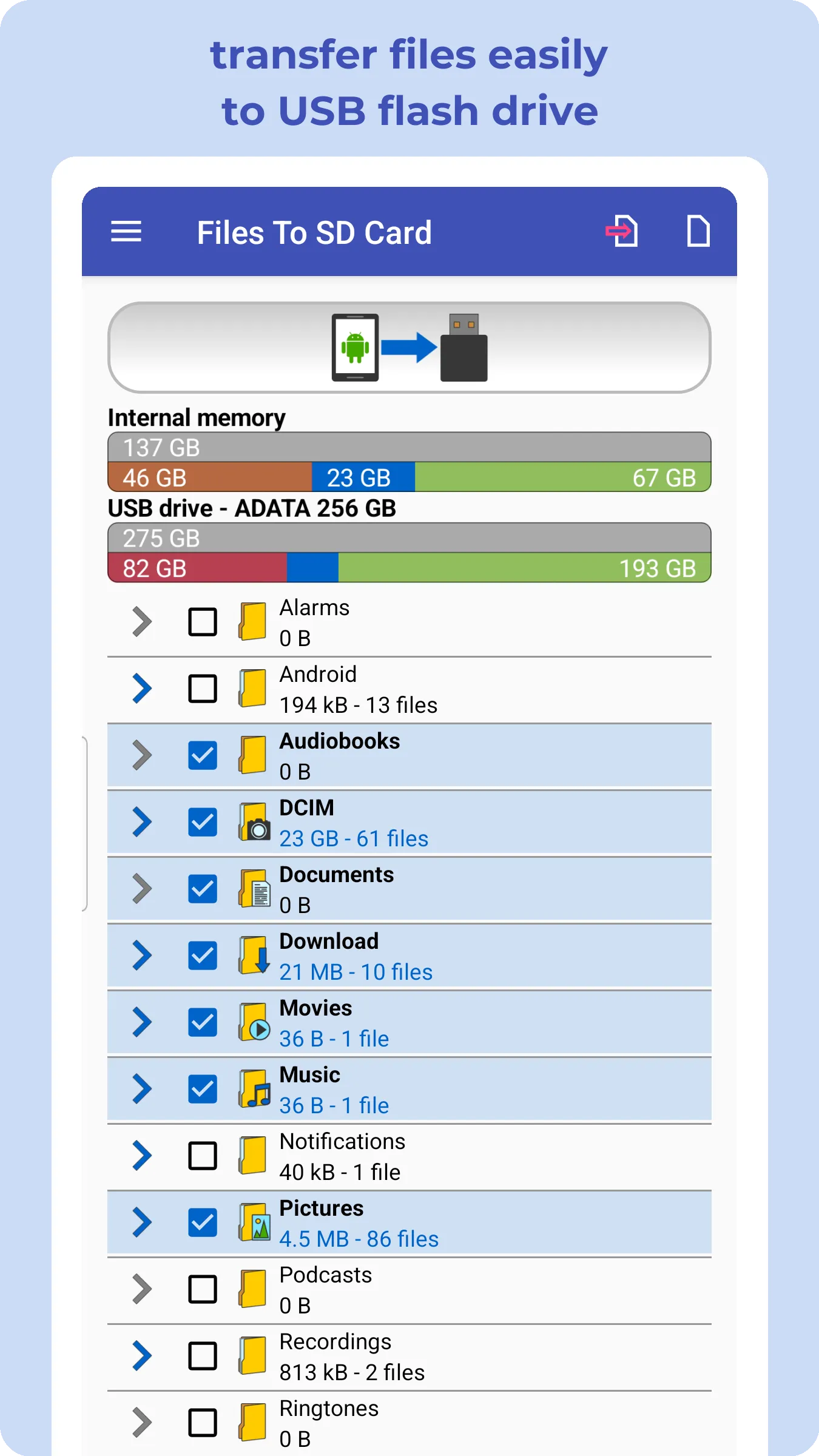 Files To SD Card or USB Drive | Indus Appstore | Screenshot