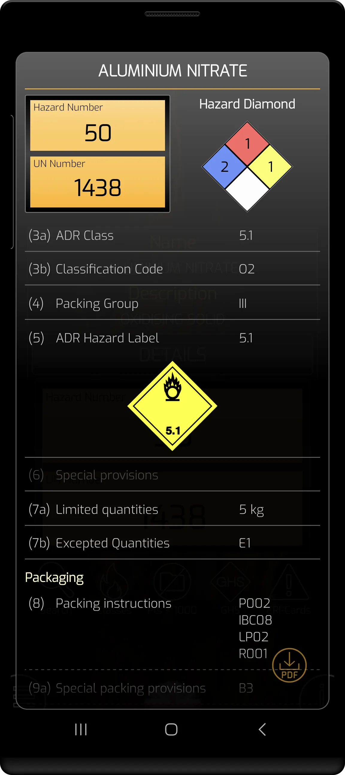 Dangerous Goods ADR 2023 Lite | Indus Appstore | Screenshot