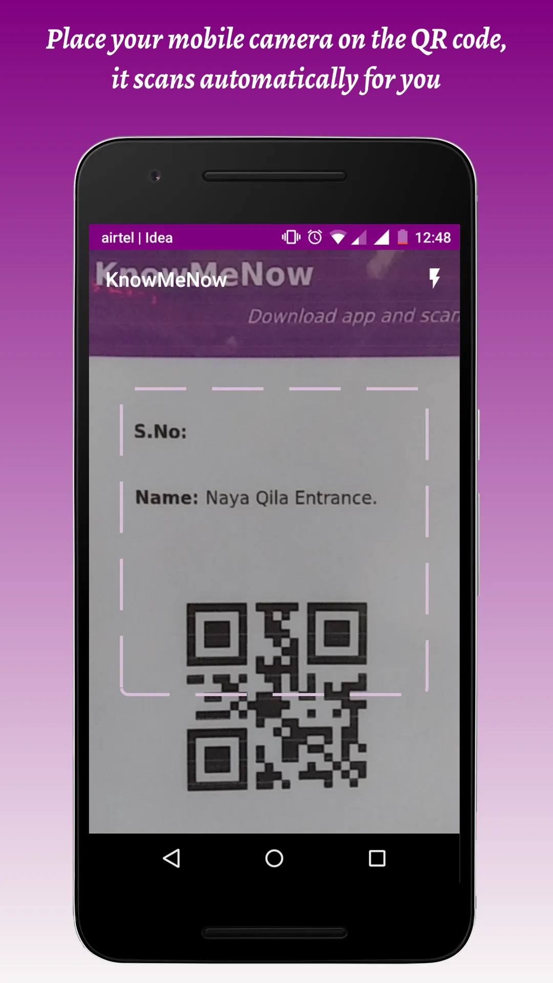 KnowMeNow: Scan and Know | Indus Appstore | Screenshot