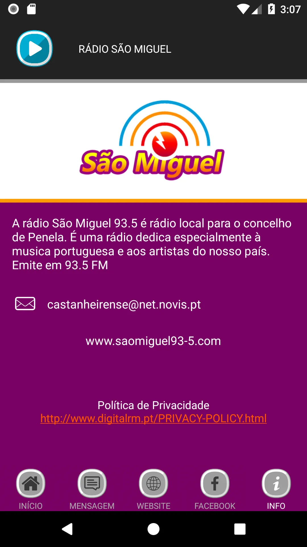 Rádio São Miguel | Indus Appstore | Screenshot