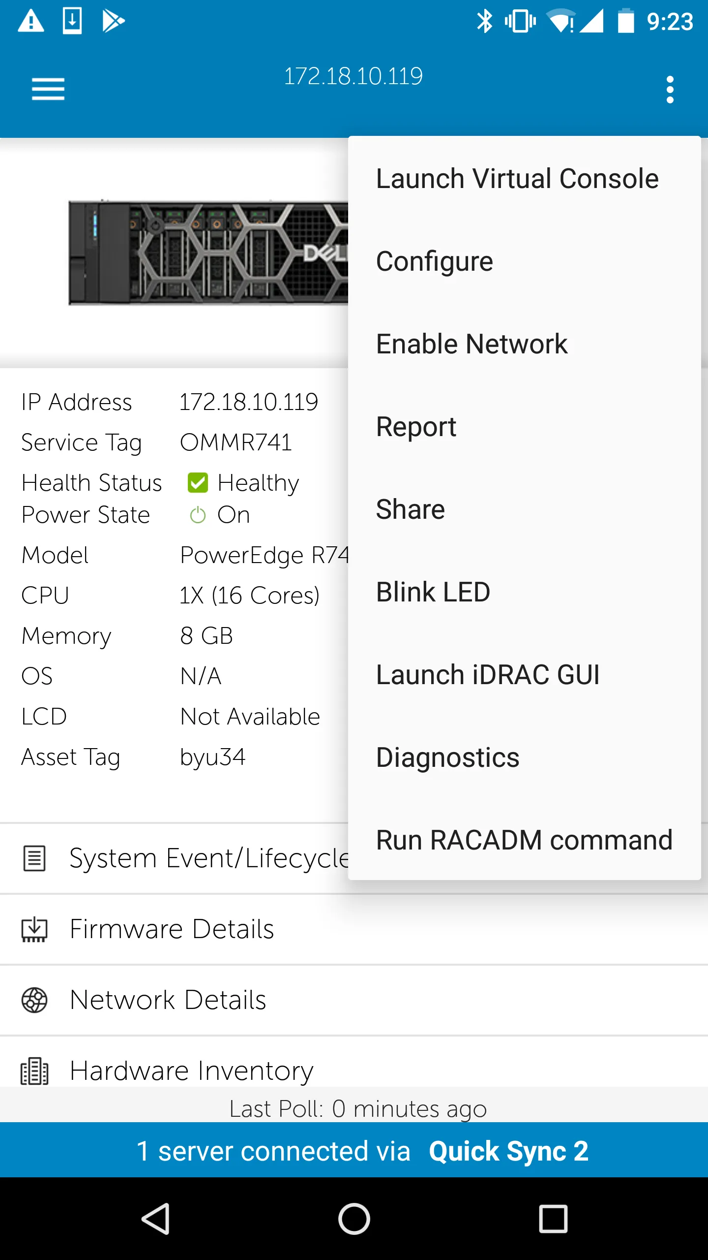 OpenManage Mobile | Indus Appstore | Screenshot