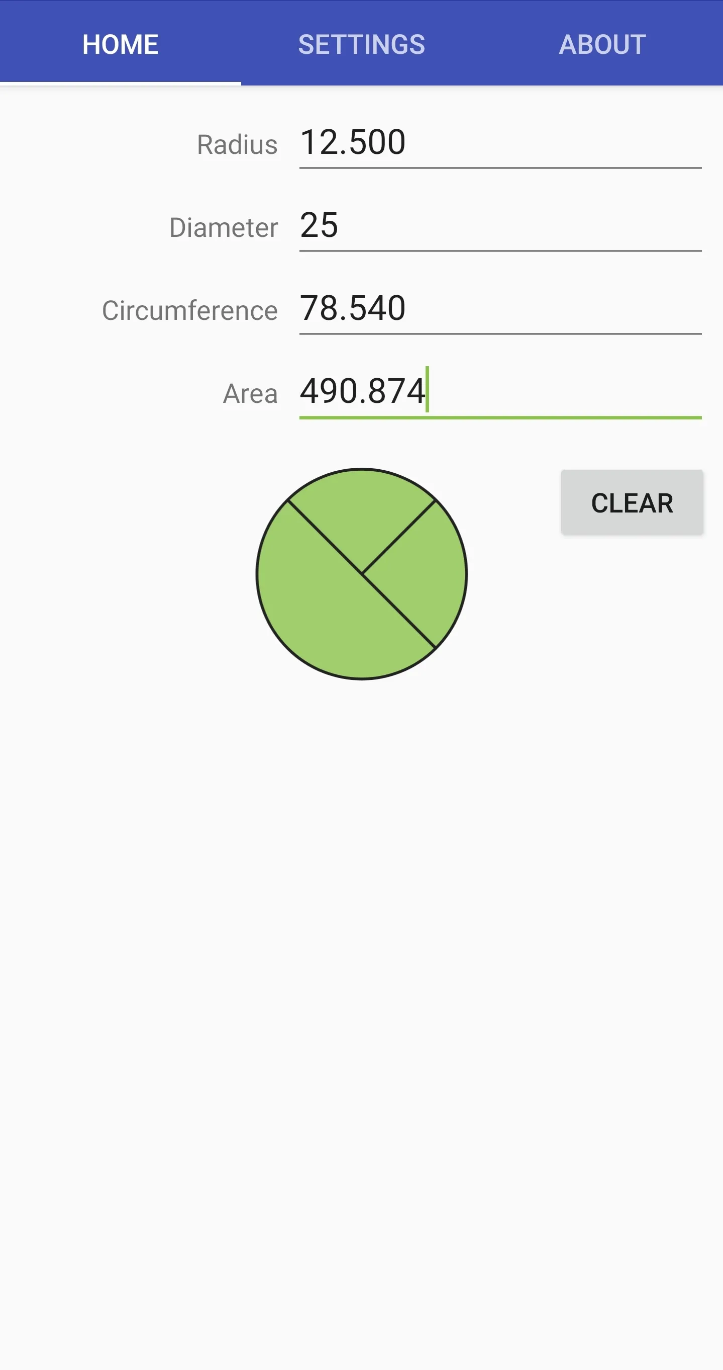 Circle Calculator | Indus Appstore | Screenshot