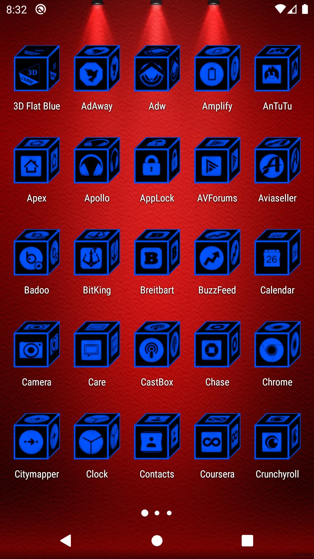 3D Flat Blue Icon Pack | Indus Appstore | Screenshot