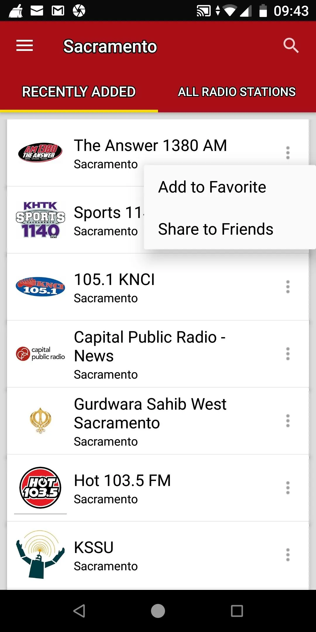 Sacramento Radio Stations | Indus Appstore | Screenshot