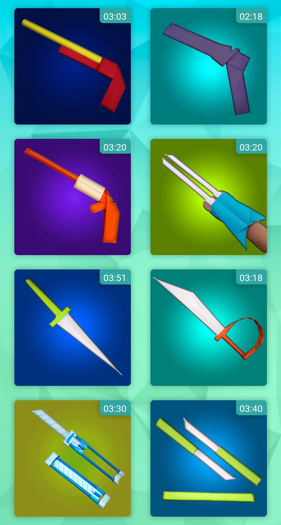 Origami Weapons Videos Easy | Indus Appstore | Screenshot