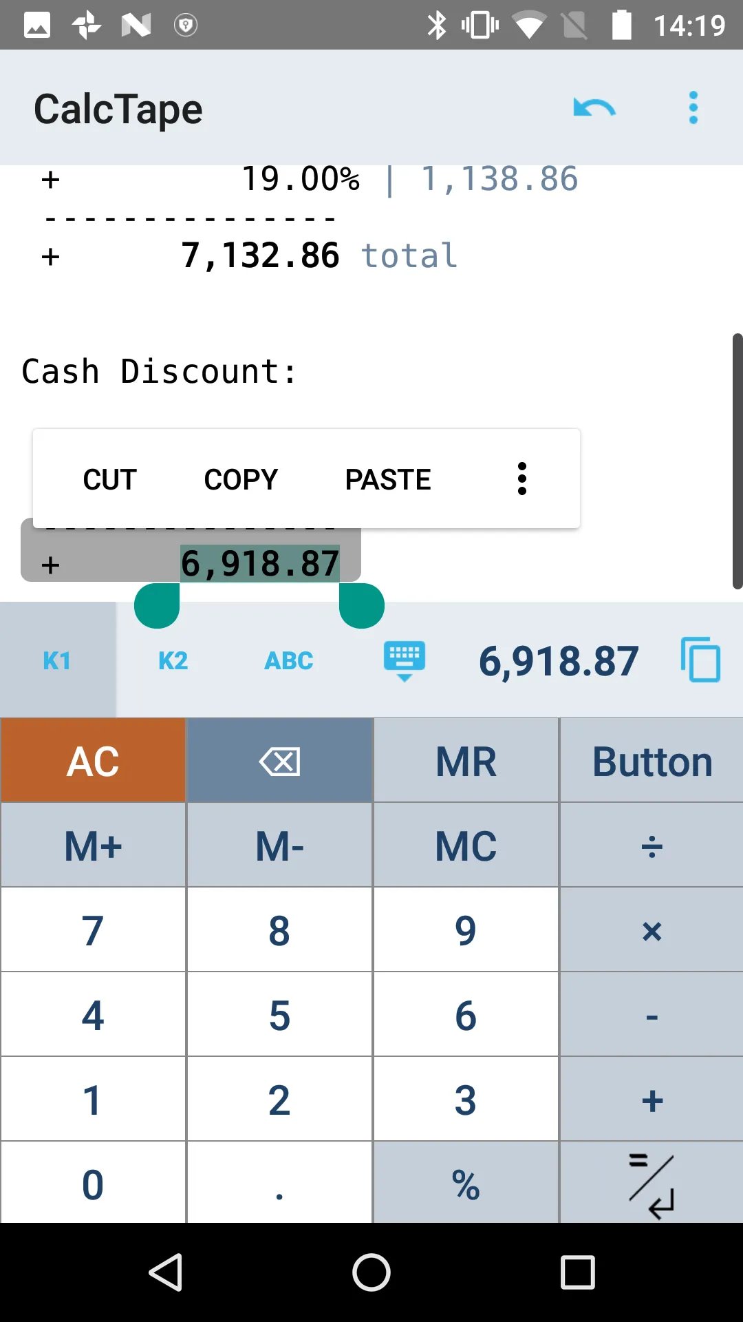 CalcTape Calculator with Tape | Indus Appstore | Screenshot