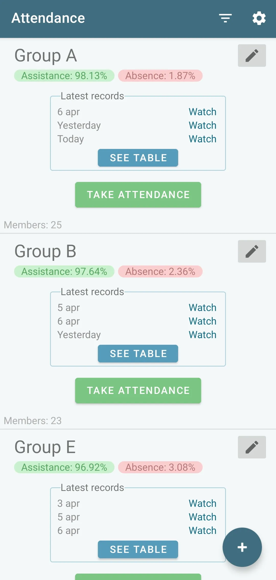 Attendance register | Indus Appstore | Screenshot