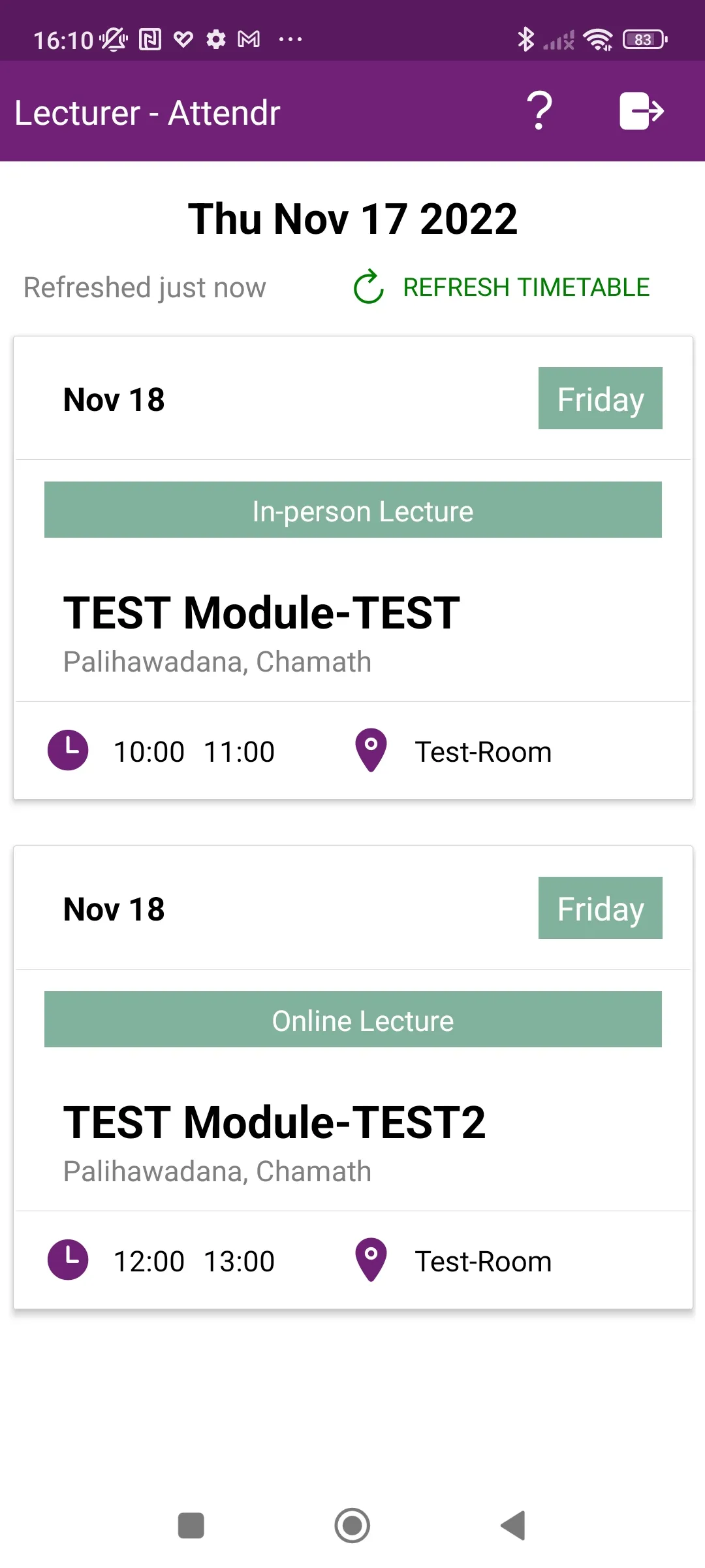 RGU Attend Lecturer | Indus Appstore | Screenshot