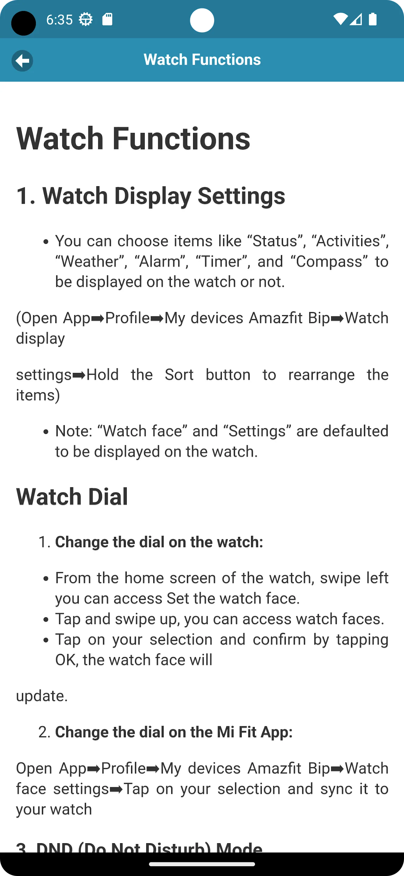 User guide for Bip Smart Watch | Indus Appstore | Screenshot