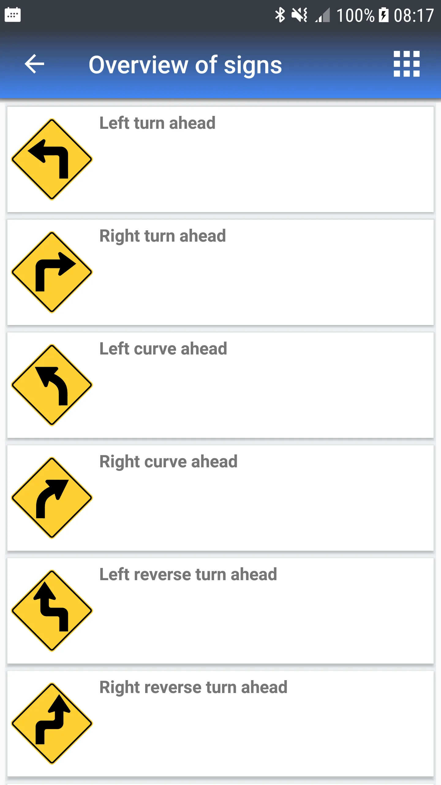 I know traffic signs | Indus Appstore | Screenshot