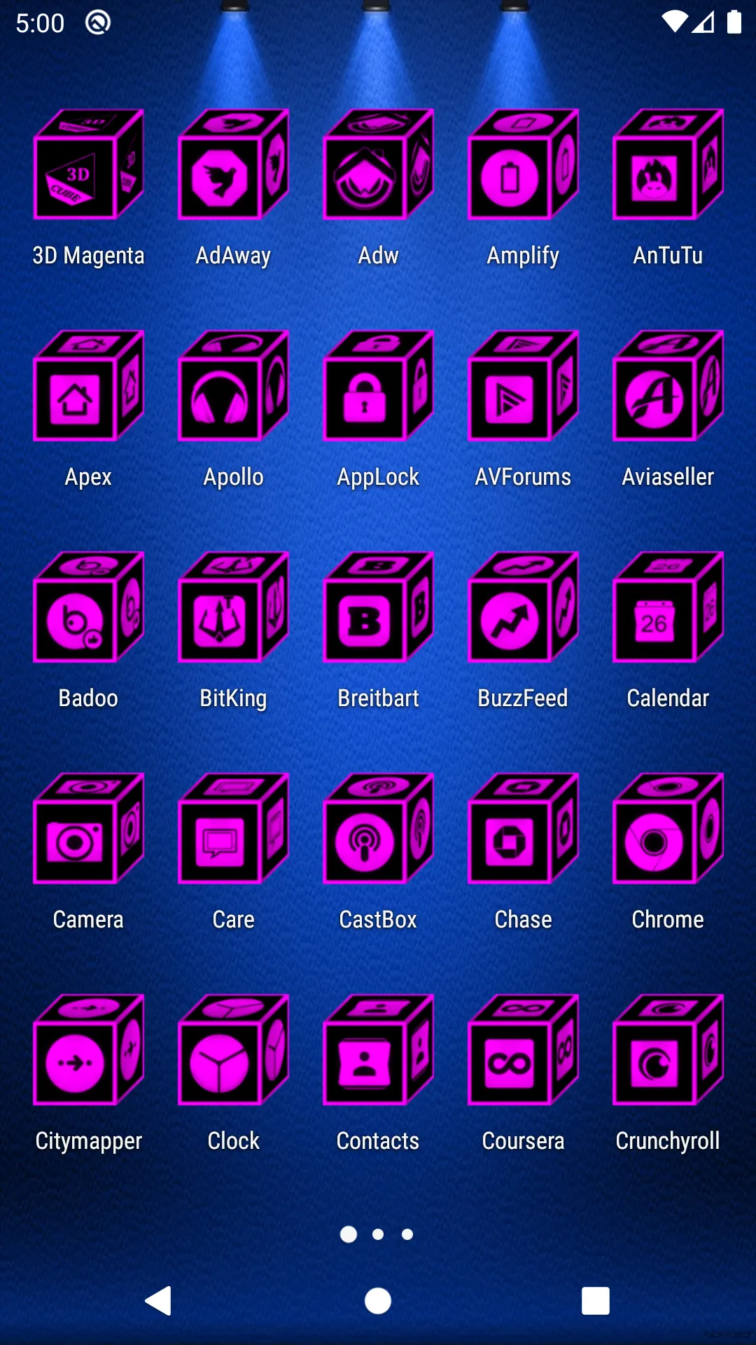 3D Flat Magenta Icon Pack | Indus Appstore | Screenshot