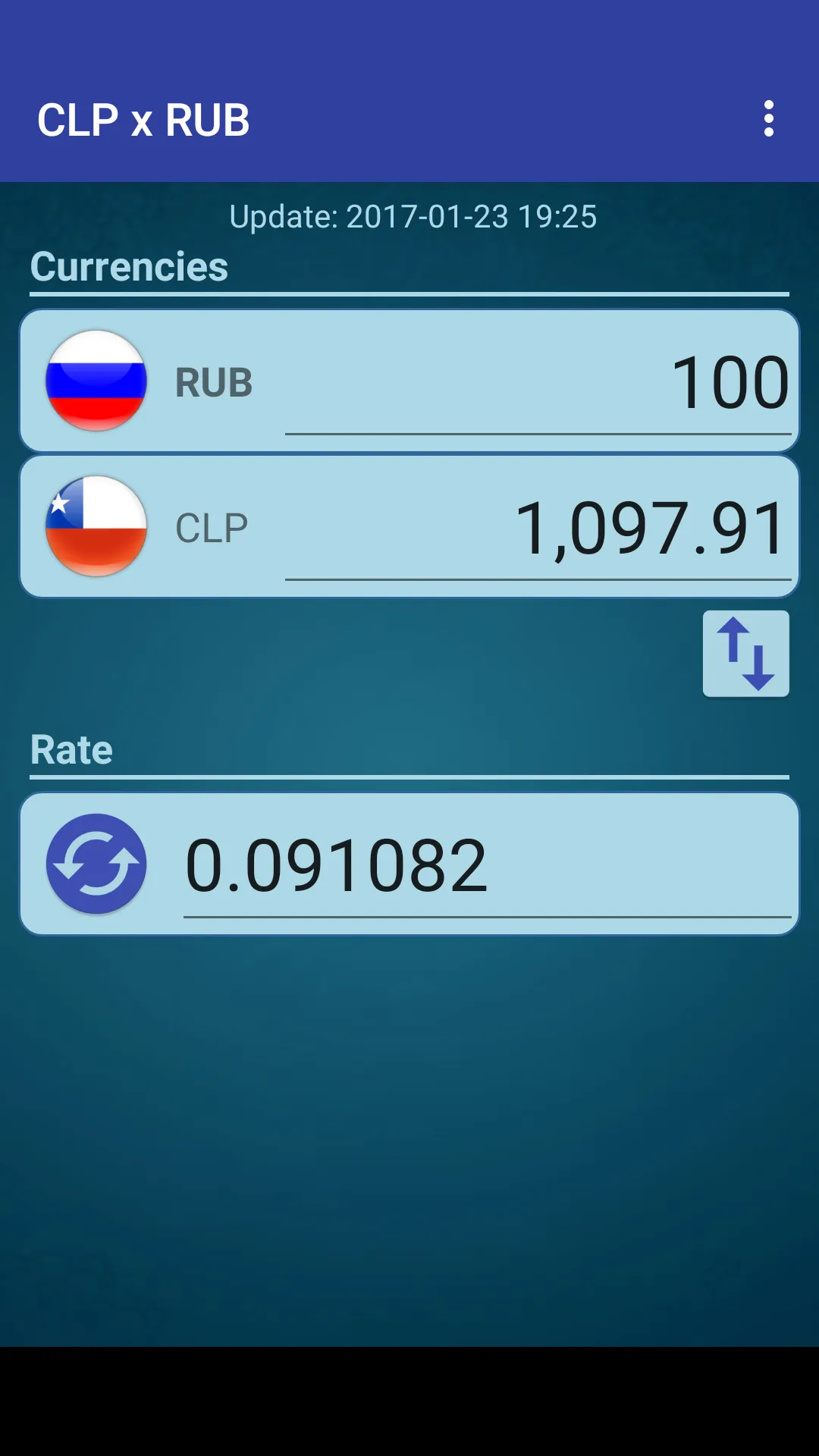 Chile Peso x Russian Ruble | Indus Appstore | Screenshot