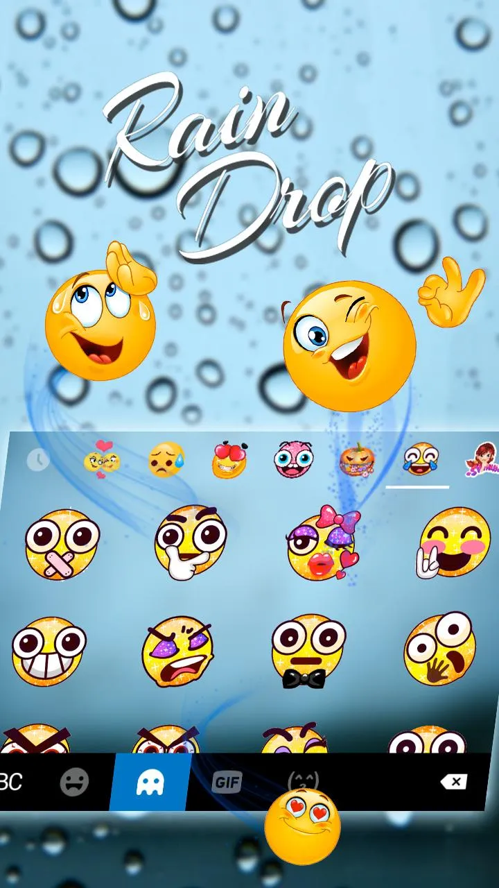 Blue Raindrops Keyboard Theme | Indus Appstore | Screenshot