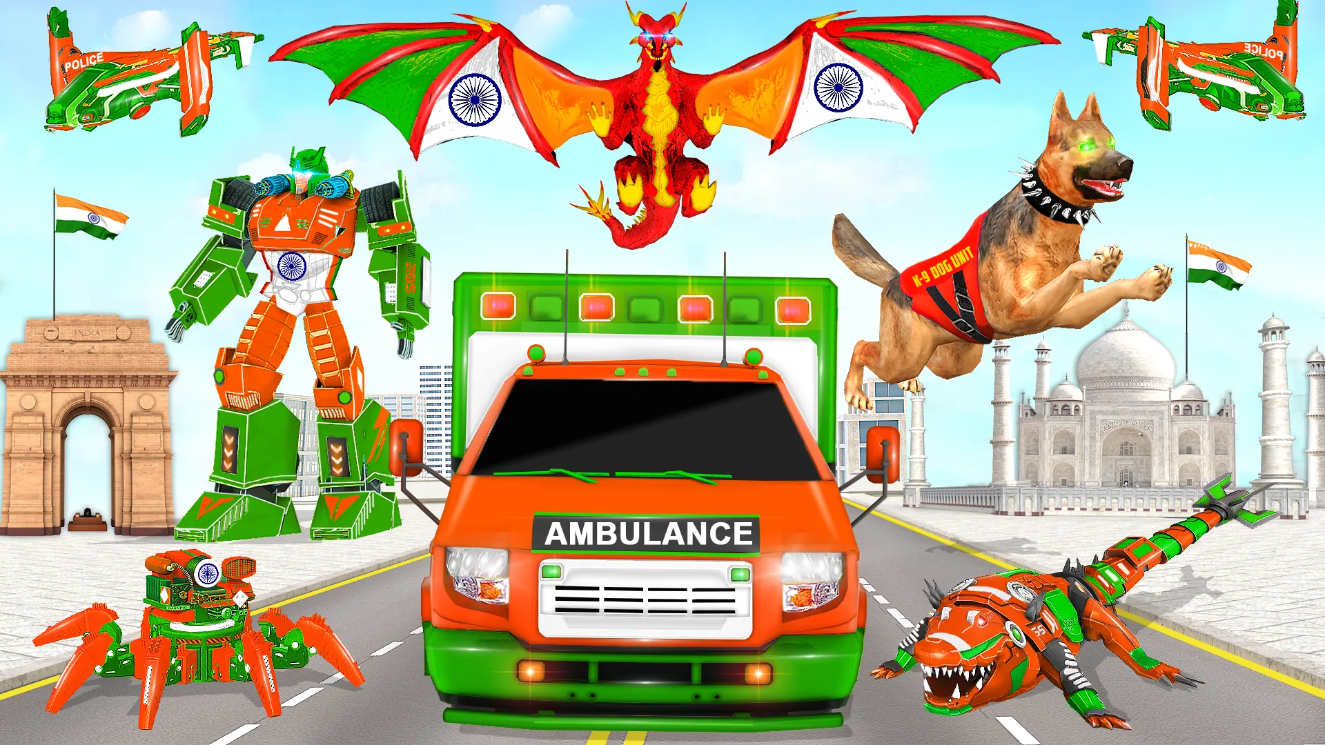 Ambulance Dog Robot Mech Wars | Indus Appstore | Screenshot