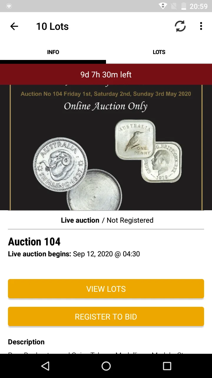 Roxburys Auction House | Indus Appstore | Screenshot