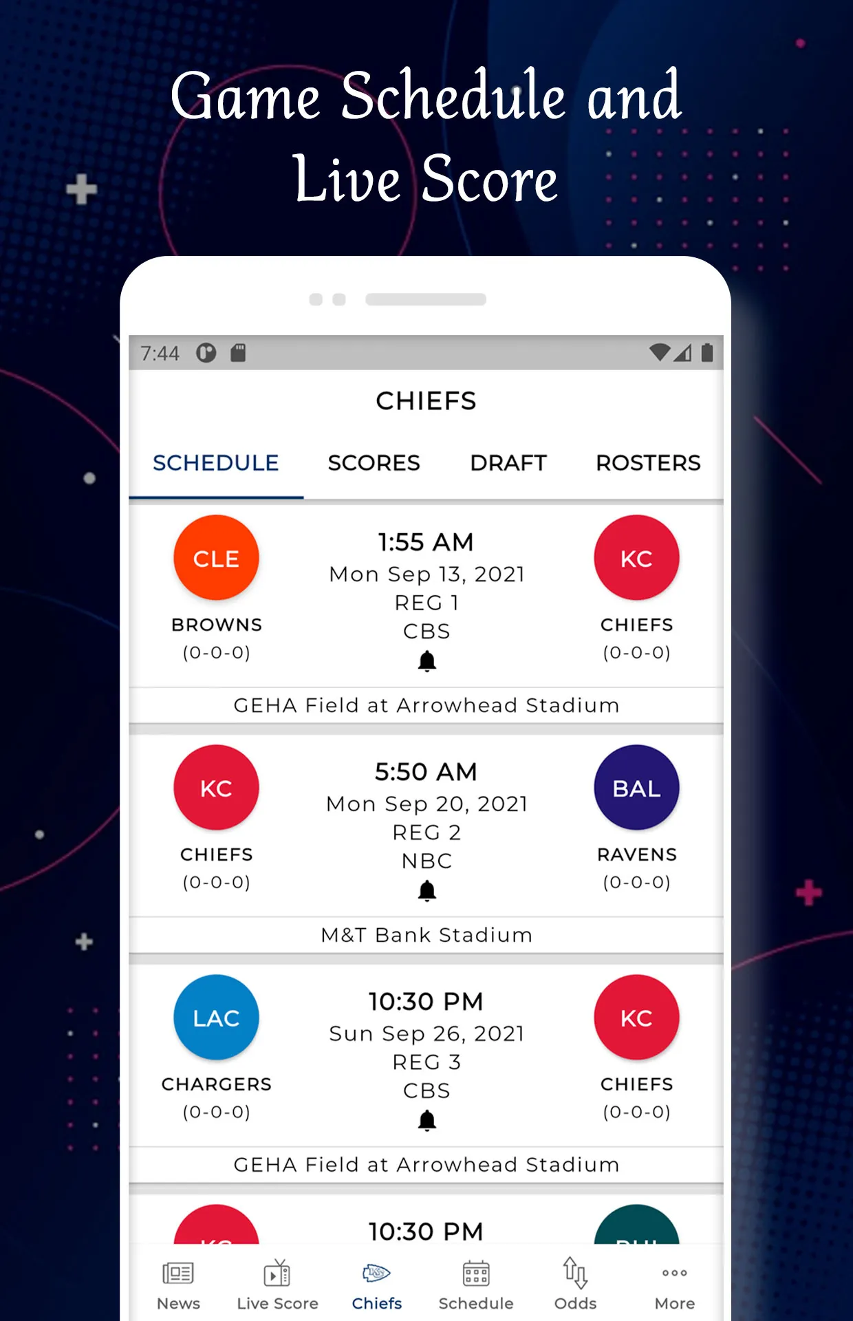 Kansas City - Football Score | Indus Appstore | Screenshot