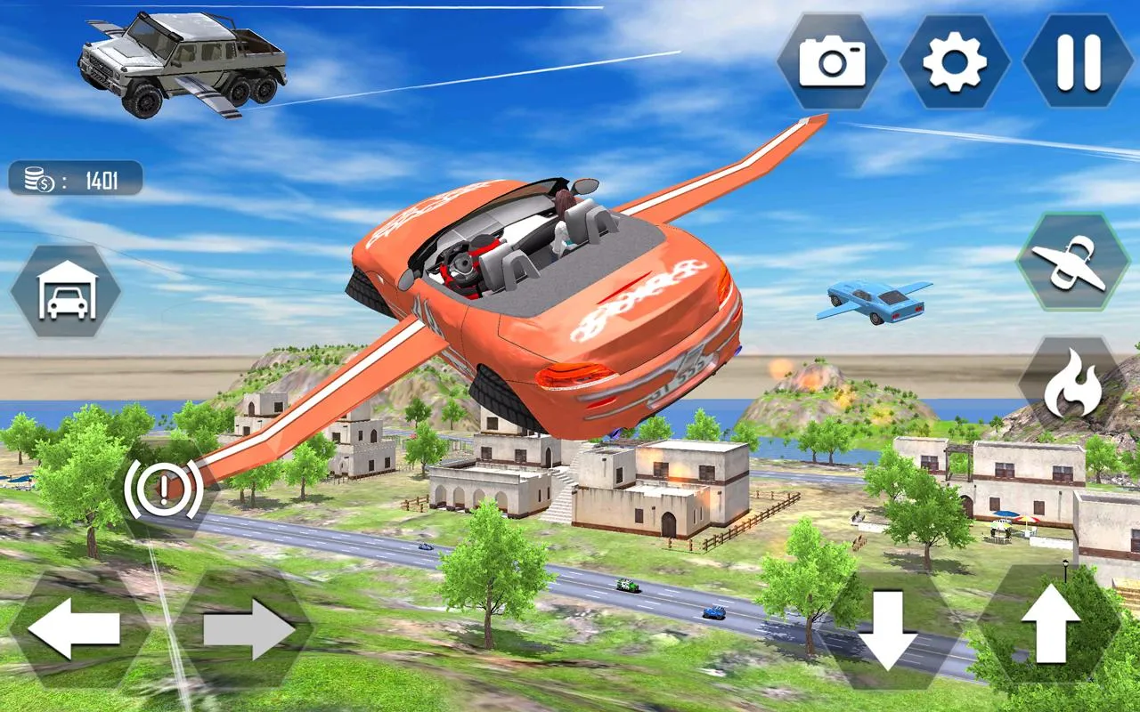 Flying Car Extreme Simulator | Indus Appstore | Screenshot