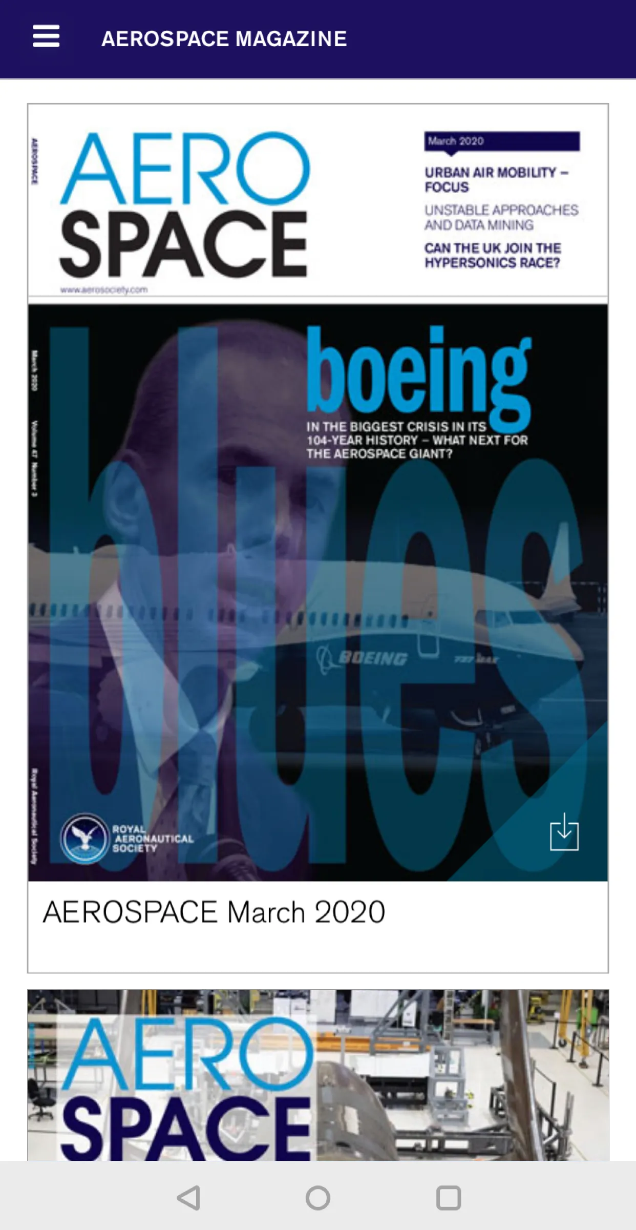 AEROSPACE magazine | Indus Appstore | Screenshot