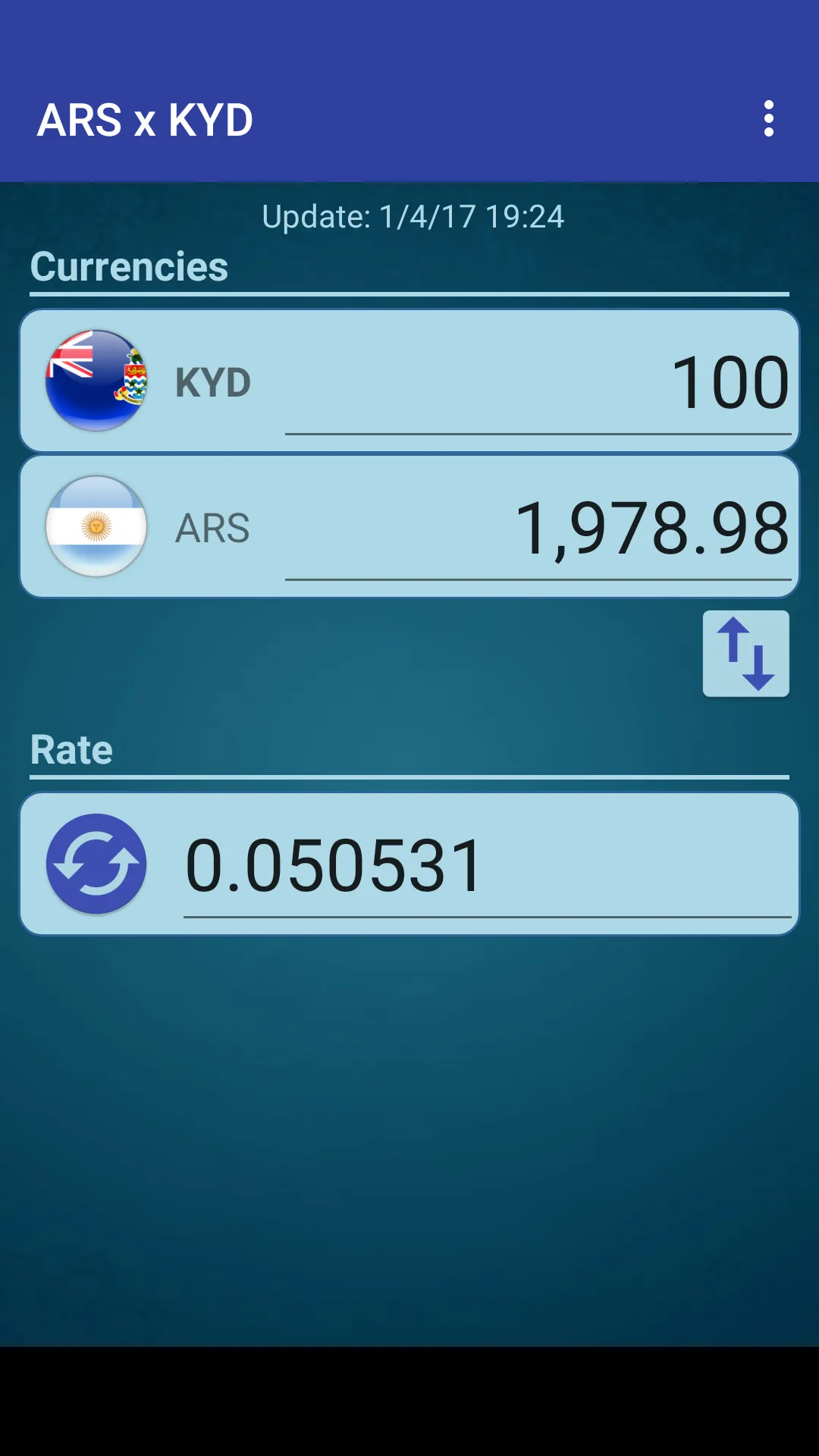 Arg. Peso x Cayman Isl. Dollar | Indus Appstore | Screenshot