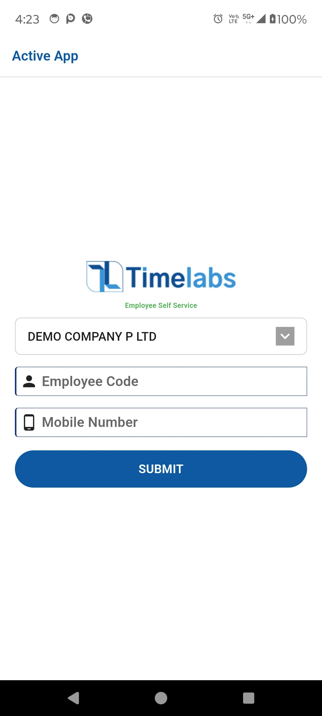 Timelabs Employee Self Service | Indus Appstore | Screenshot