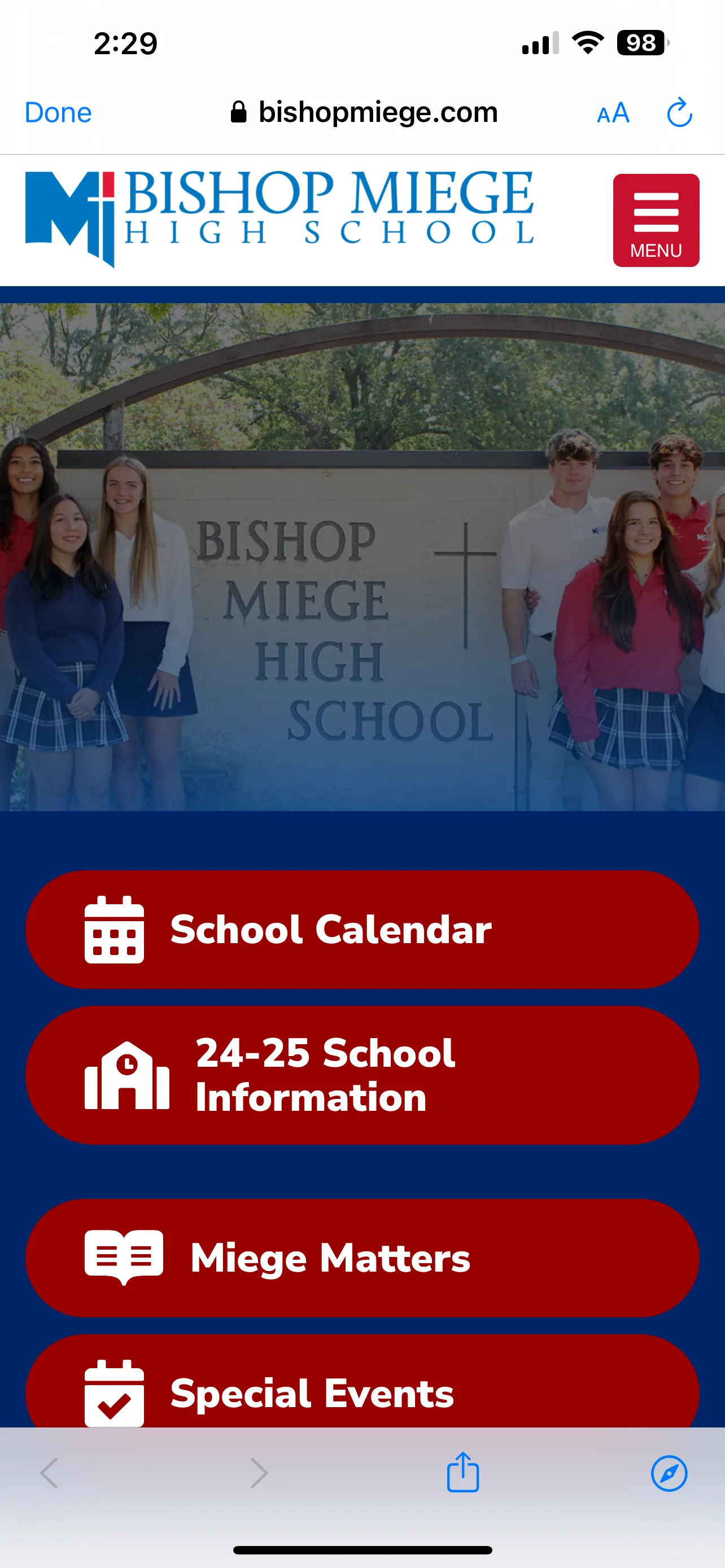 Bishop Miege High School | Indus Appstore | Screenshot